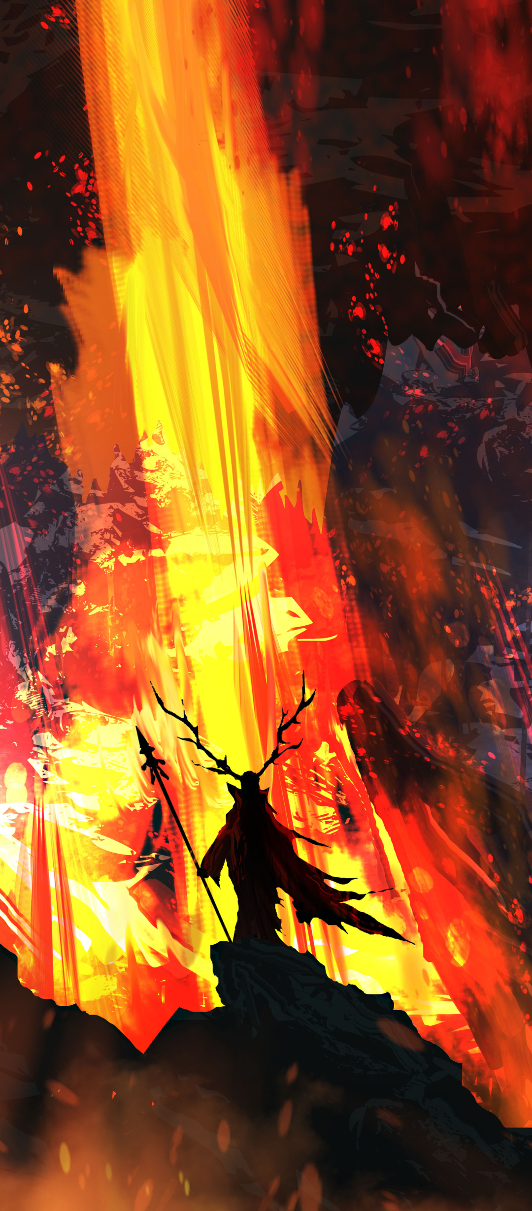 Download mobile wallpaper Fantasy, Fire, Shaman for free.