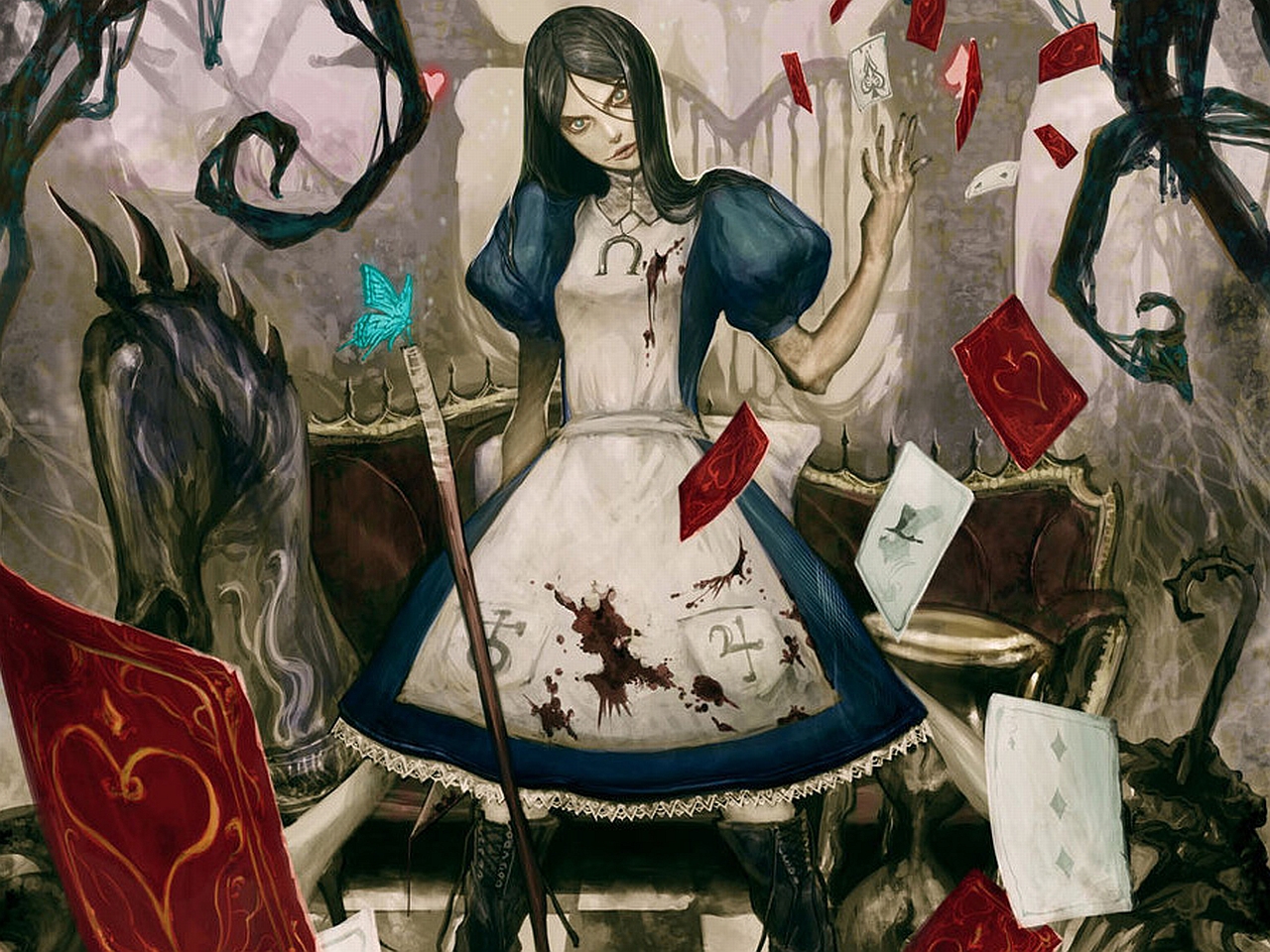 Téléchargez des papiers peints mobile Jeux Vidéo, Alice : Retour Au Pays De La Folie gratuitement.