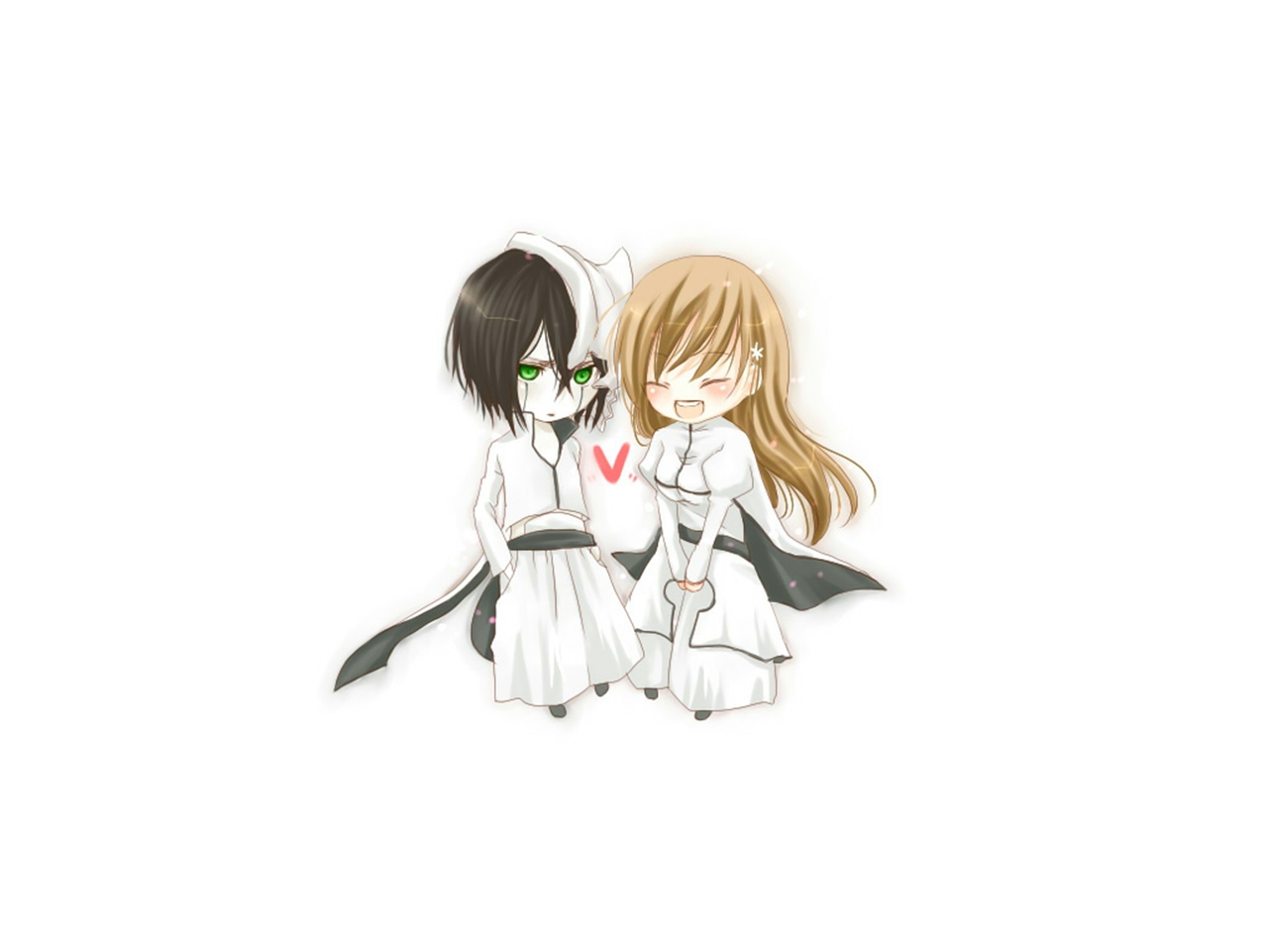 Laden Sie das Orihime Inoue, Ulquiorra Cifer, Bleach, Animes-Bild kostenlos auf Ihren PC-Desktop herunter