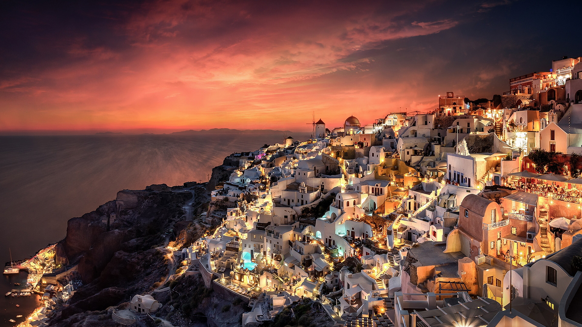 Download mobile wallpaper Greece, Santorini, Man Made, Towns for free.