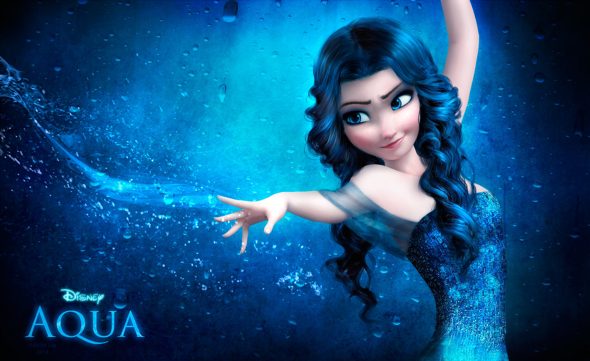 Free download wallpaper Water, Fantasy, Women, Elsa (Frozen) on your PC desktop