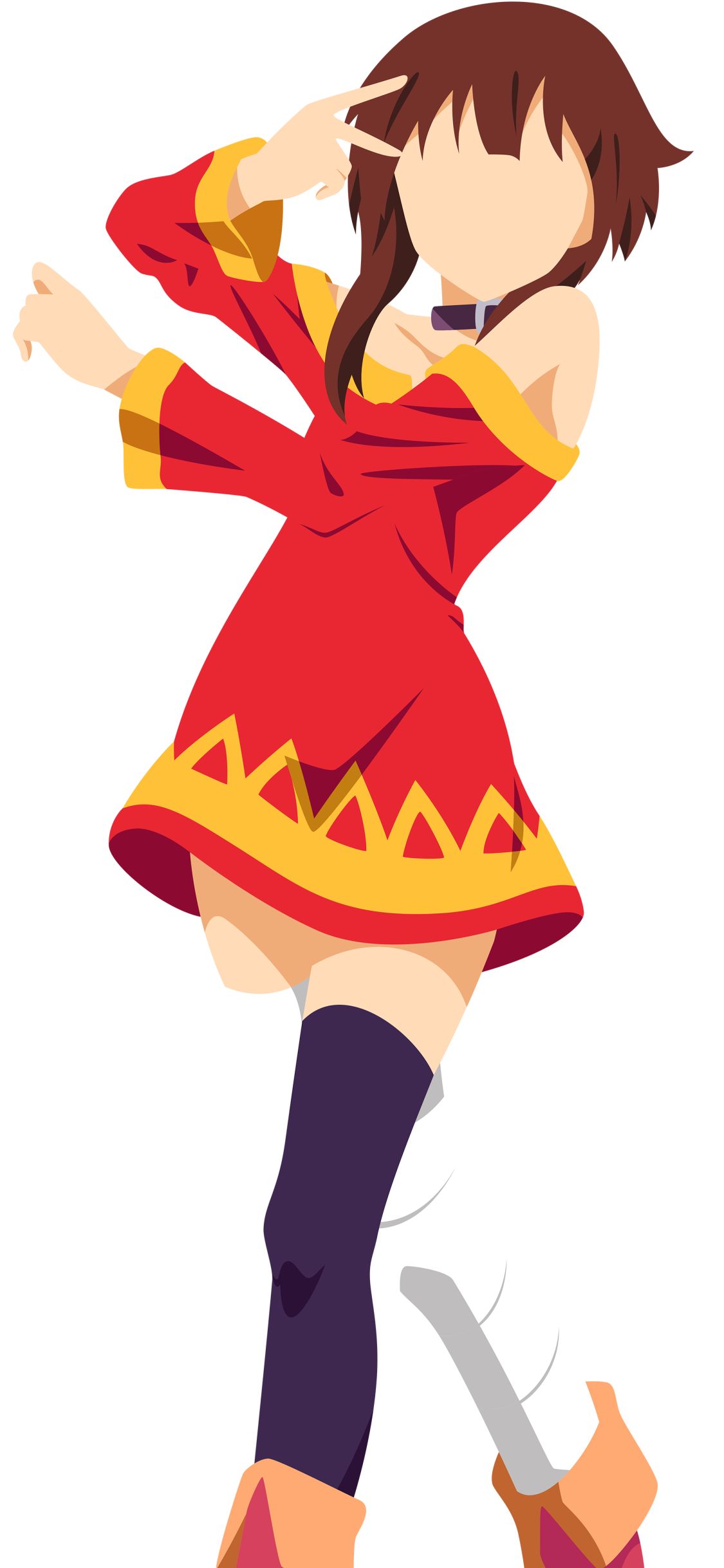 Download mobile wallpaper Anime, Minimalist, Konosuba God’S Blessing On This Wonderful World!!, Megumin (Konosuba), Konosuba for free.