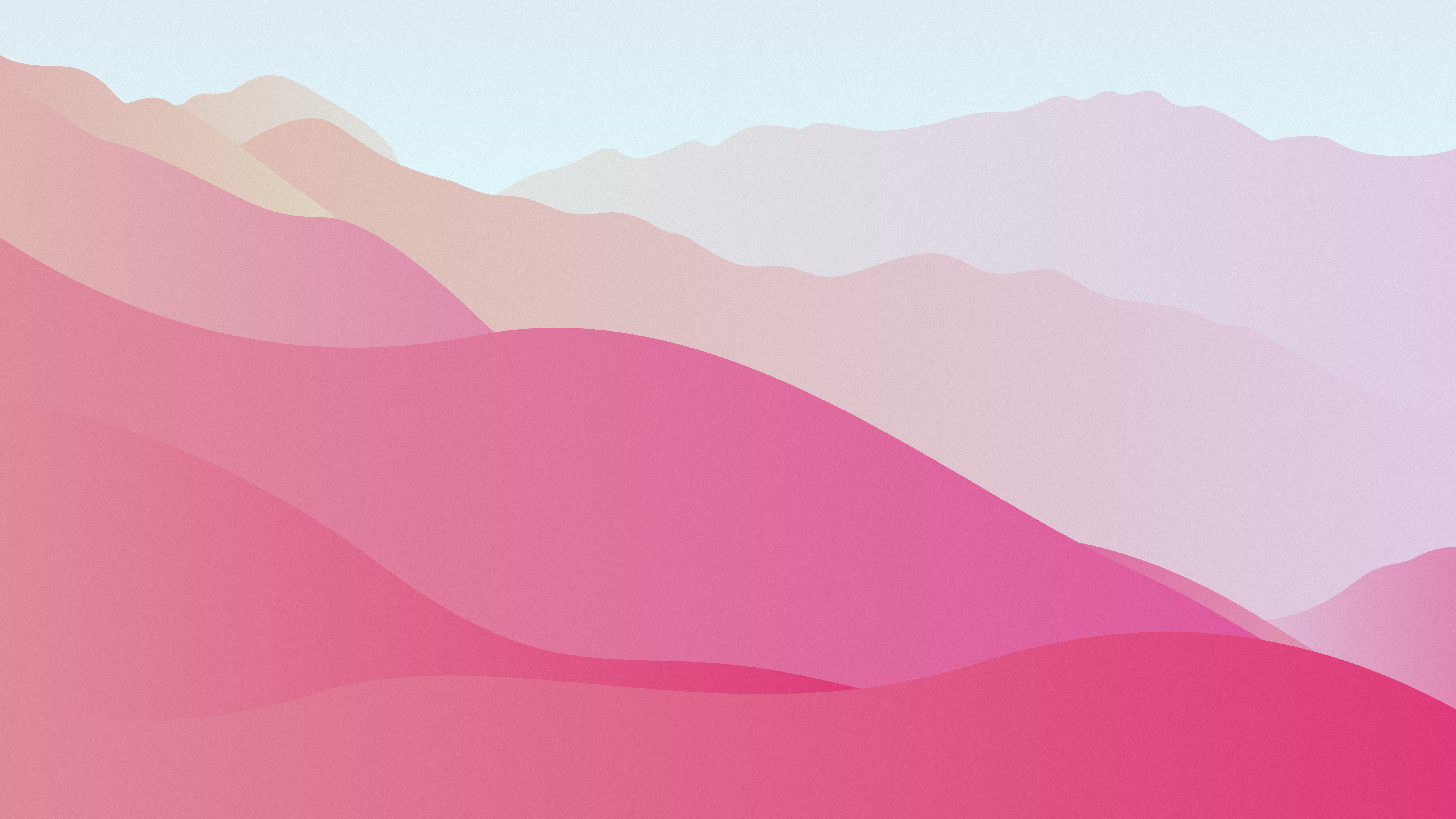 Download mobile wallpaper Pink, Mountain, Artistic, Minimalist for free.