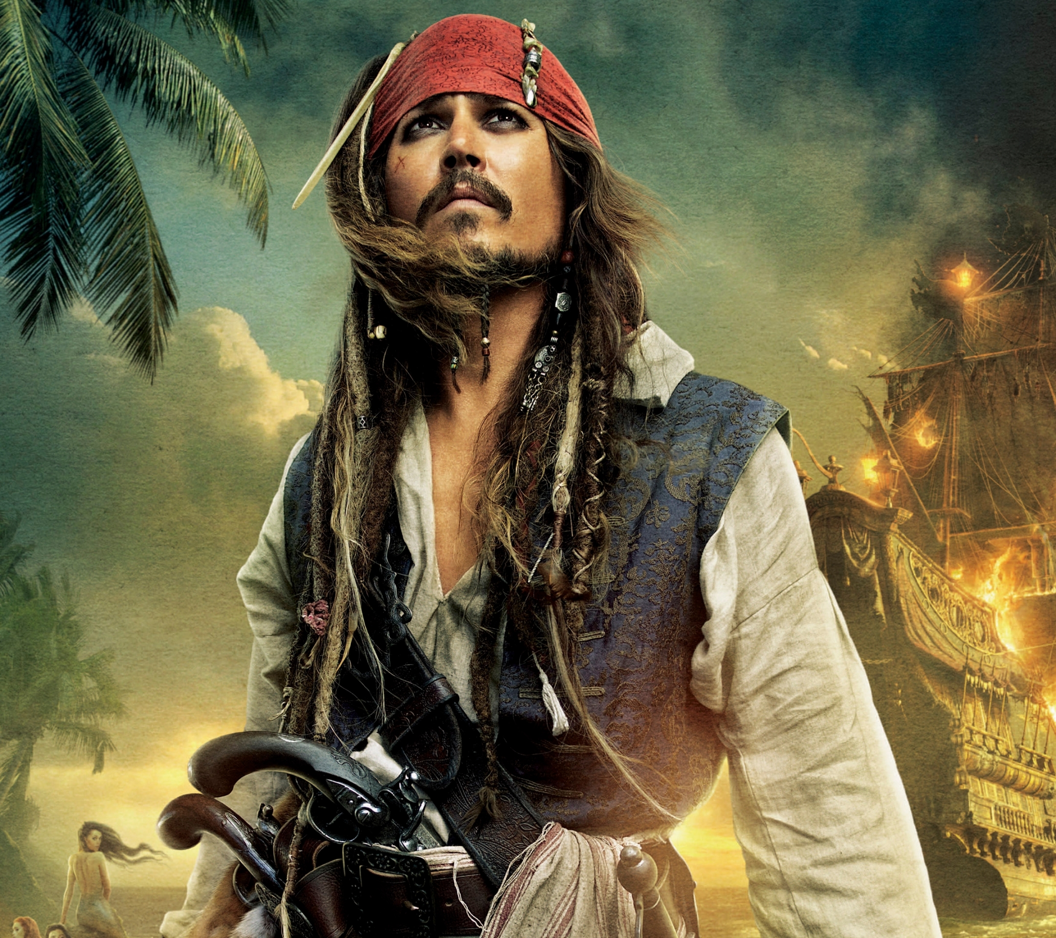 Laden Sie das Fluch Der Karibik, Johnny Depp, Pirat, Filme, Jack Sparrow, Irates Of The Caribbean Fremde Gezeiten-Bild kostenlos auf Ihren PC-Desktop herunter