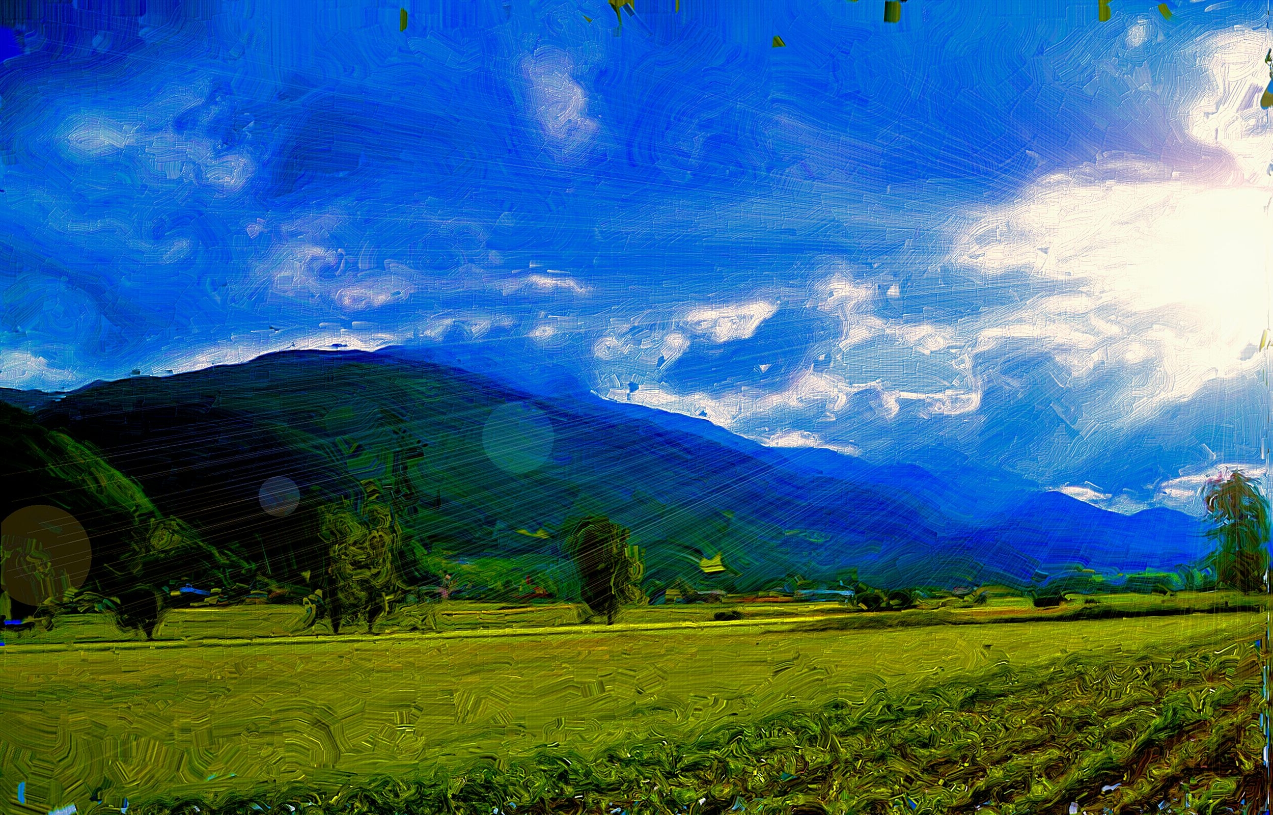 Free download wallpaper Nature, Painting, Landscape on your PC desktop