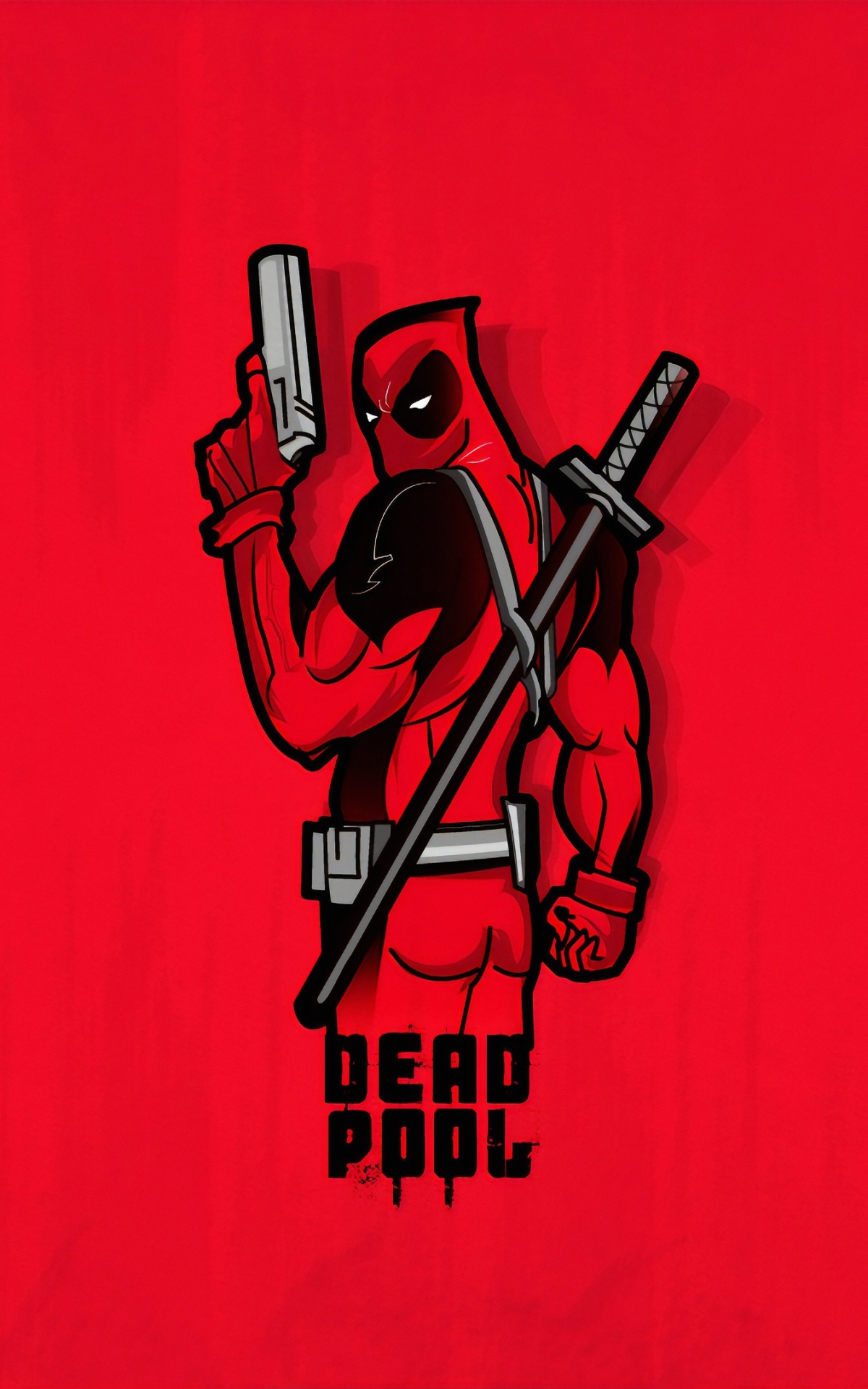 Handy-Wallpaper Deadpool, Minimalistisch, Comics kostenlos herunterladen.