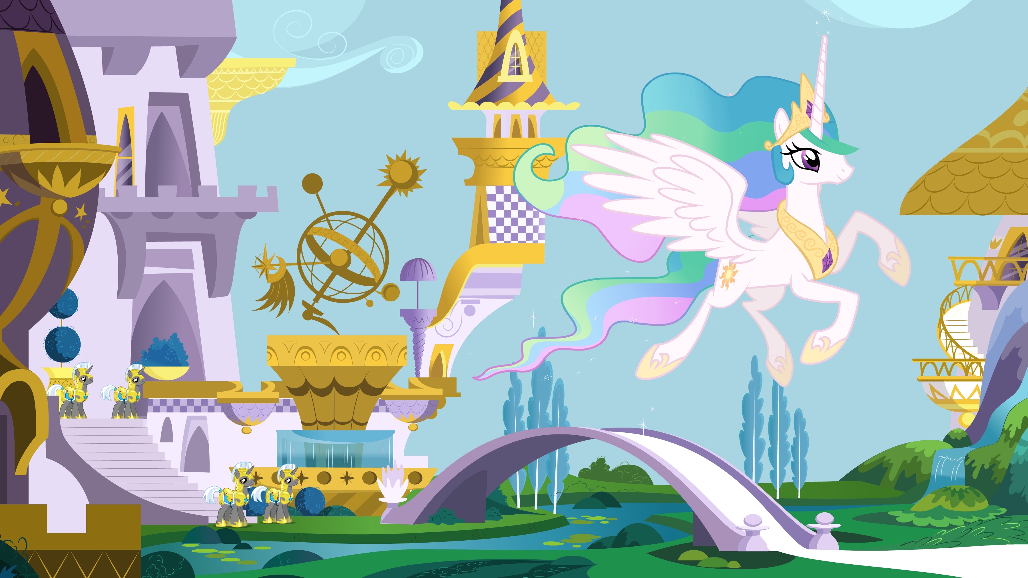 Laden Sie das Mein Kleines Pony, Fernsehserien, My Little Pony Freundschaft Ist Magie, Prinzessin Celestia-Bild kostenlos auf Ihren PC-Desktop herunter