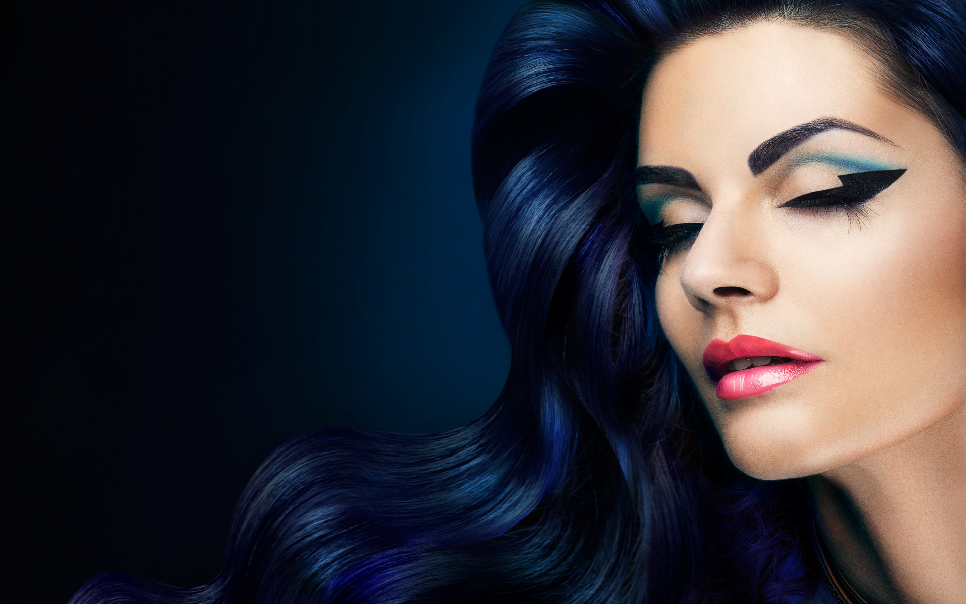 Free download wallpaper Portrait, Hair, Face, Brunette, Model, Women, Makeup on your PC desktop