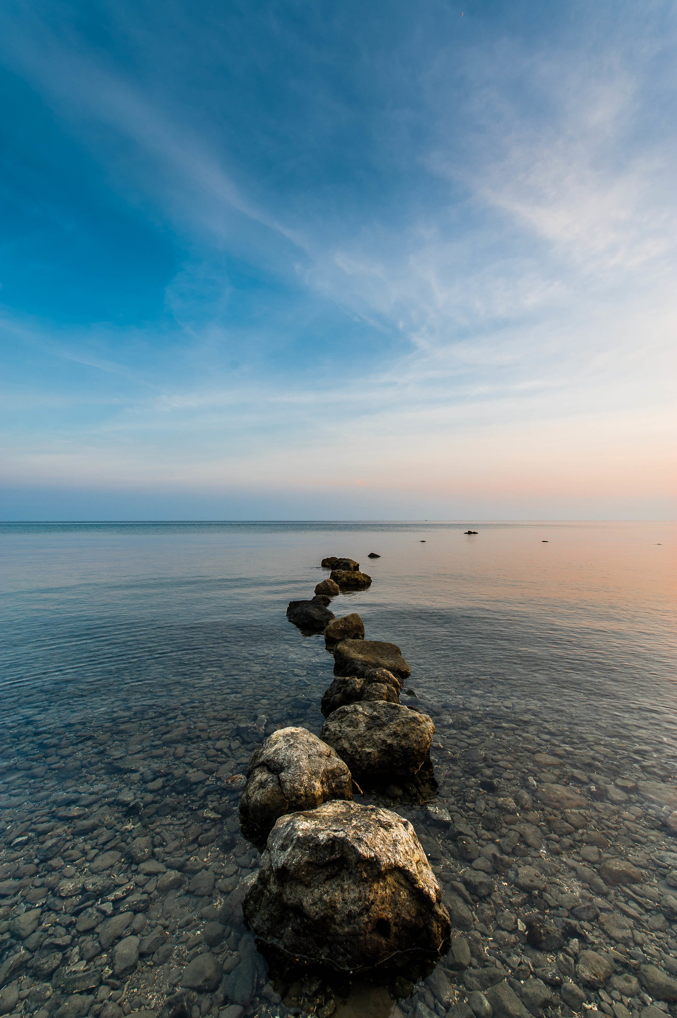 sky, stones, nature, pebble, sea, horizon cellphone