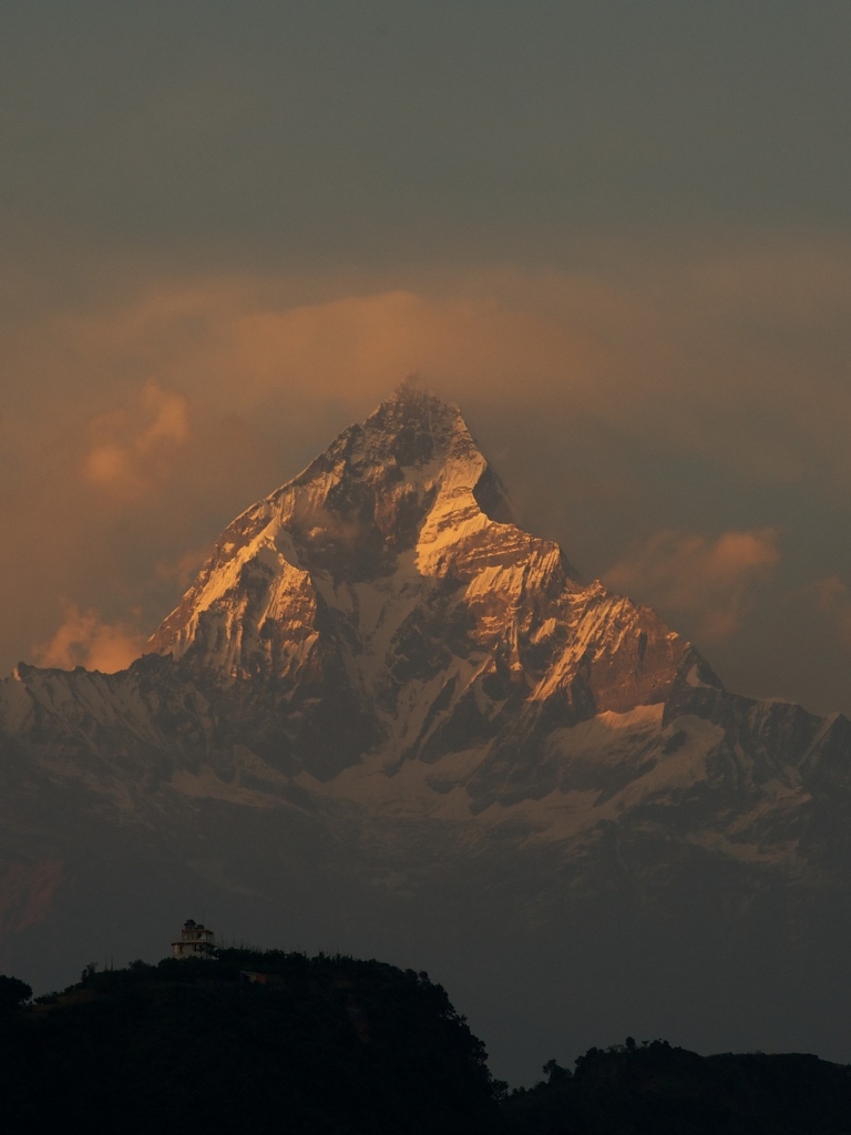 himalayas, earth, mountain, nepal, summit, ridge, cloud, mountains