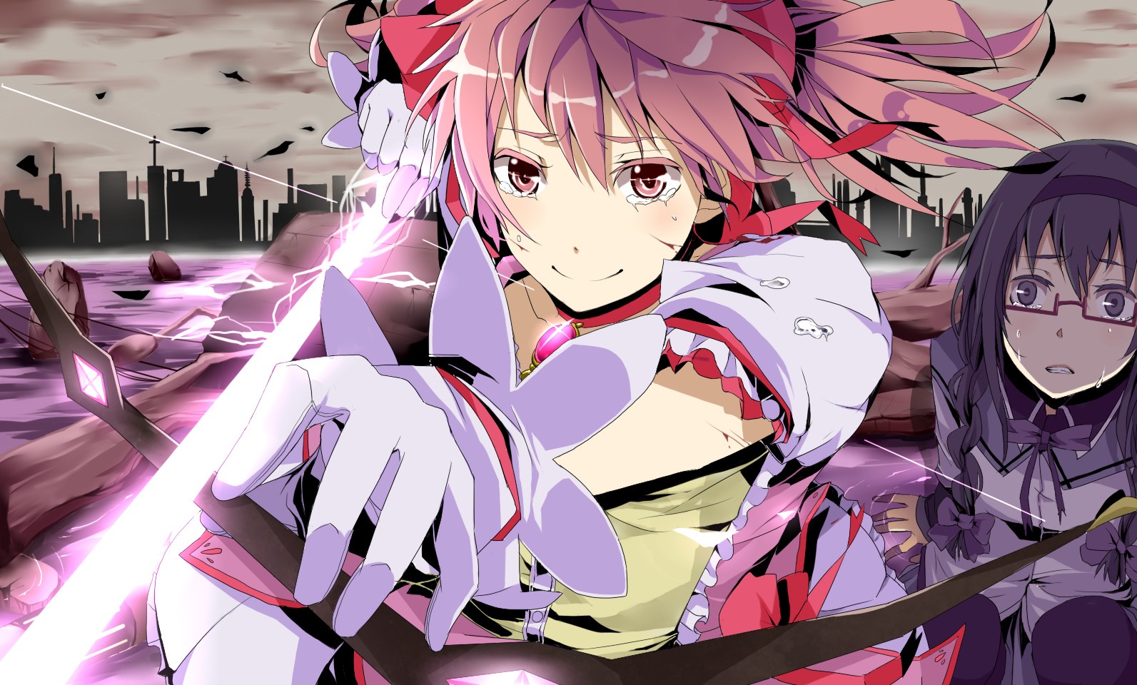 Download mobile wallpaper Madoka Kaname, Puella Magi Madoka Magica, Homura Akemi, Anime for free.