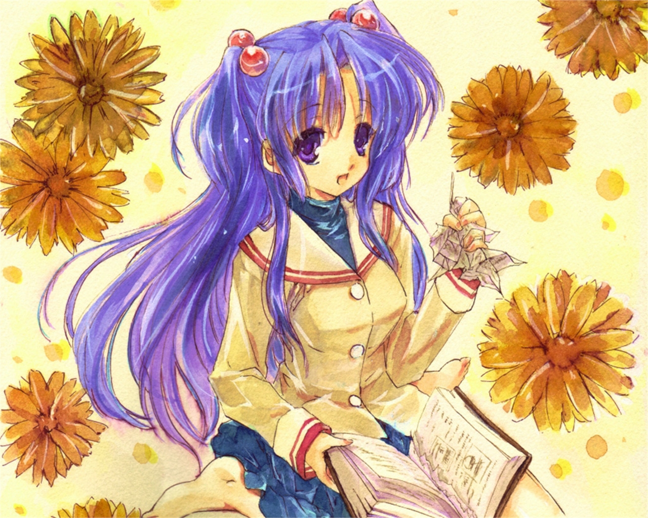 Download mobile wallpaper Clannad, Kotomi Ichinose, Anime for free.