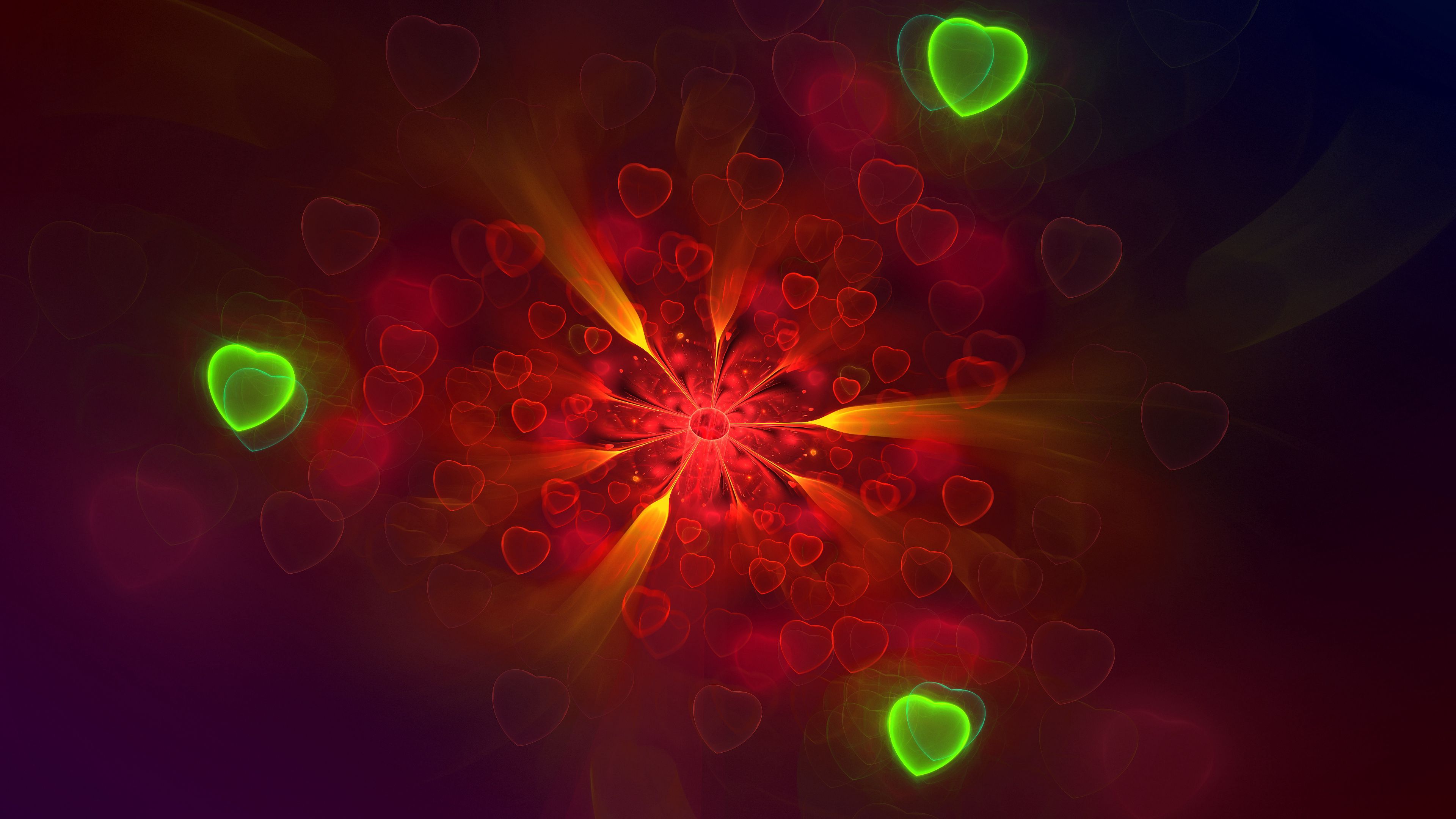 Free download wallpaper Abstract, Bright, Hearts, Pattern, Fractal on your PC desktop