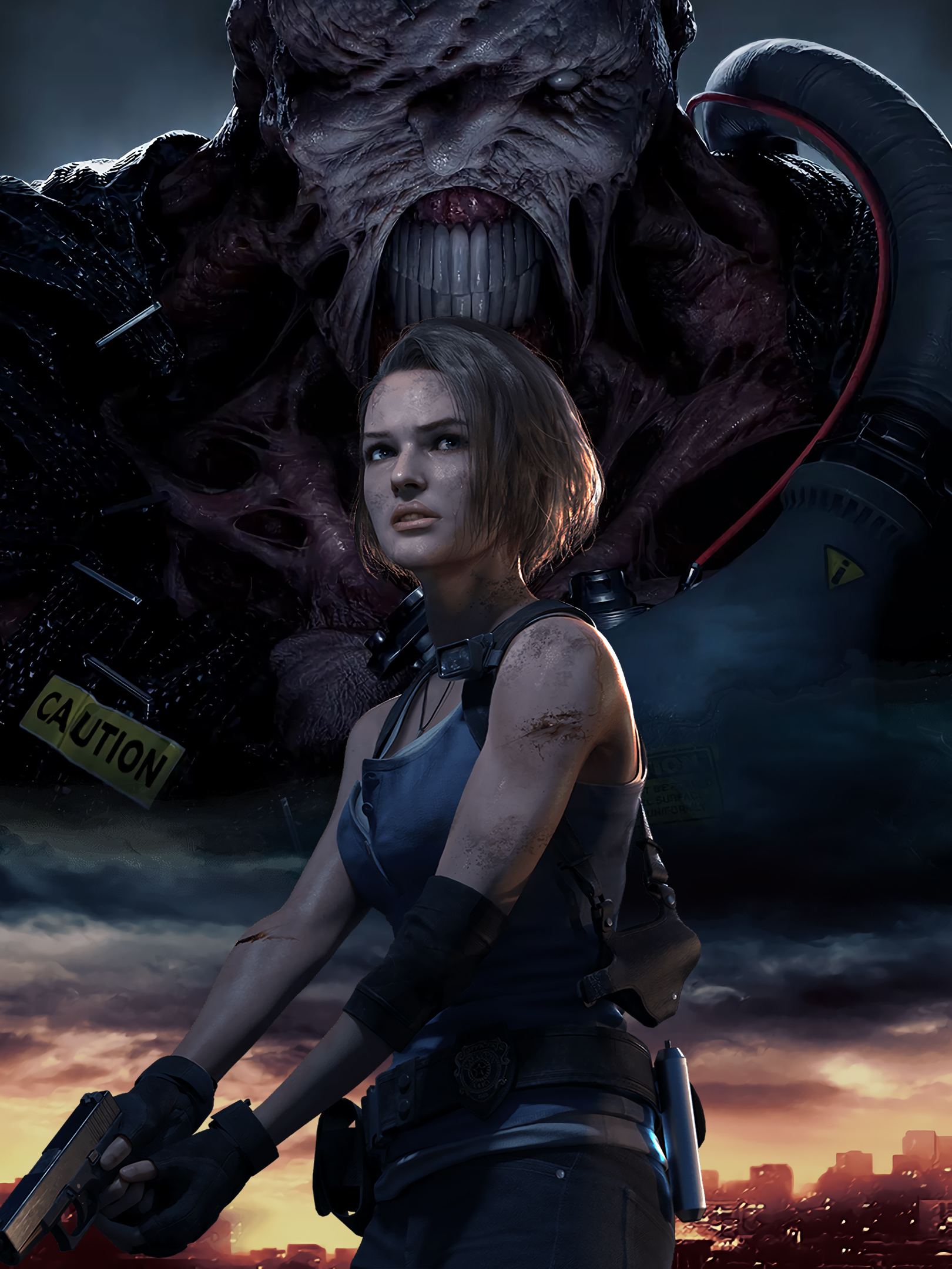 Handy-Wallpaper Resident Evil, Computerspiele, Jill Valentine, Nemesis (Resident Evil), Resident Evil 3, Resident Evil 3 (2020) kostenlos herunterladen.