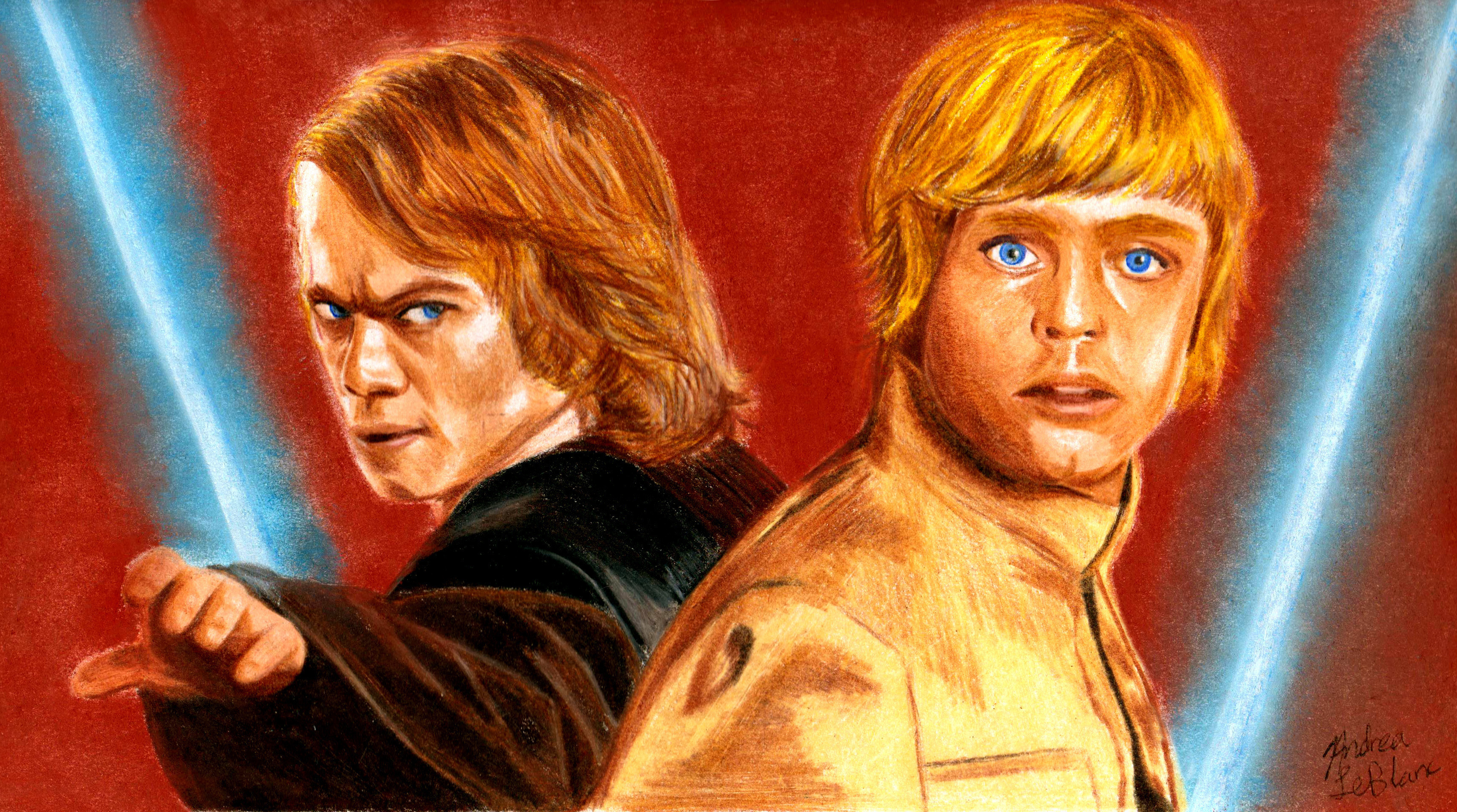 Download mobile wallpaper Star Wars, Anakin Skywalker, Movie, Luke Skywalker for free.