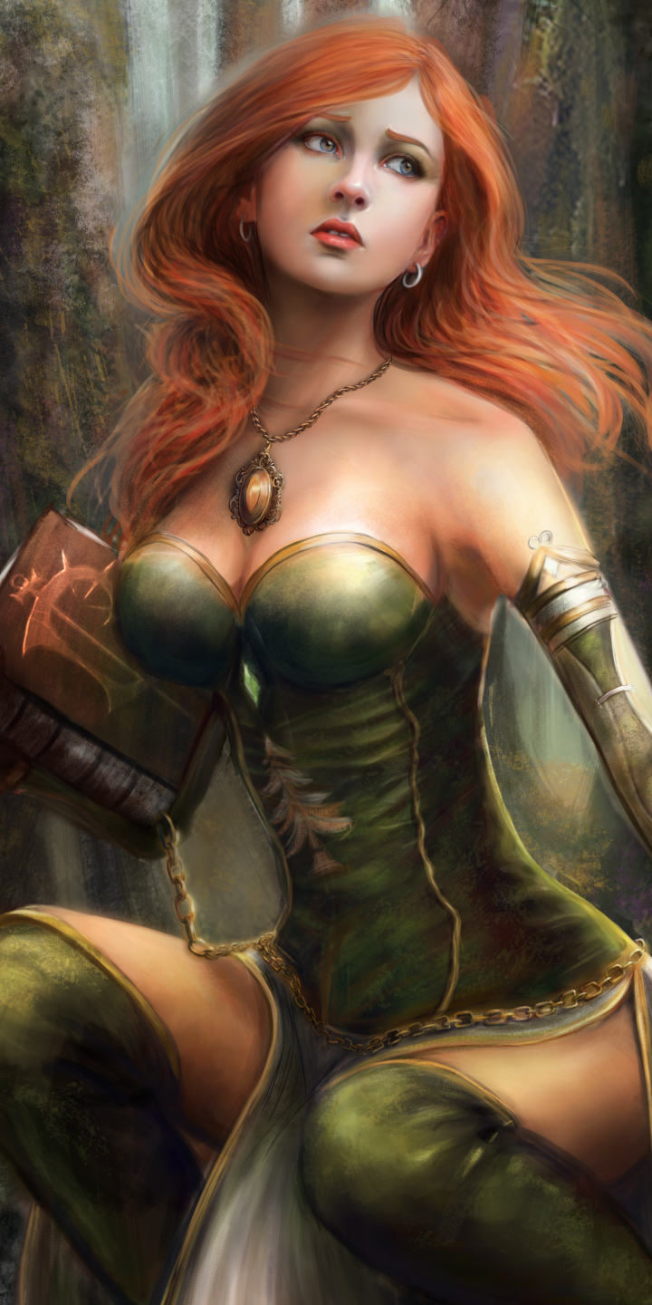 Download mobile wallpaper Fantasy, Women, Red Hair for free.