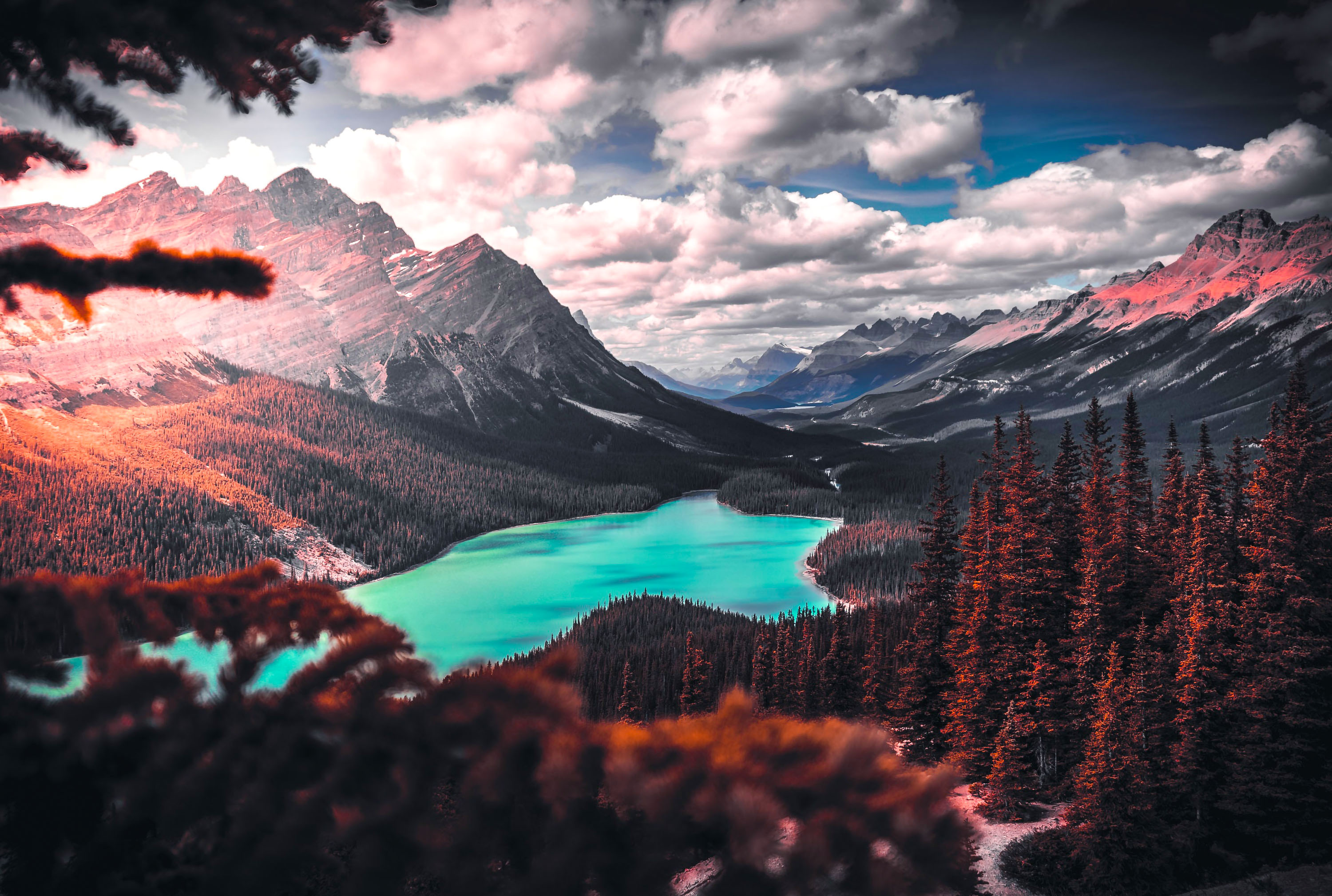 Free download wallpaper Landscape, Nature, Lakes, Mountain, Lake, Forest, Earth, Cloud on your PC desktop