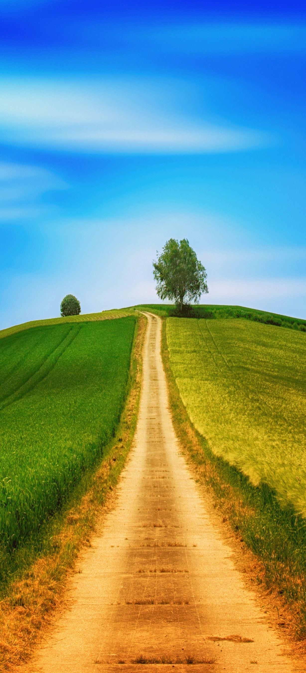 Download mobile wallpaper Earth, Path, Hill, Dirt Road for free.