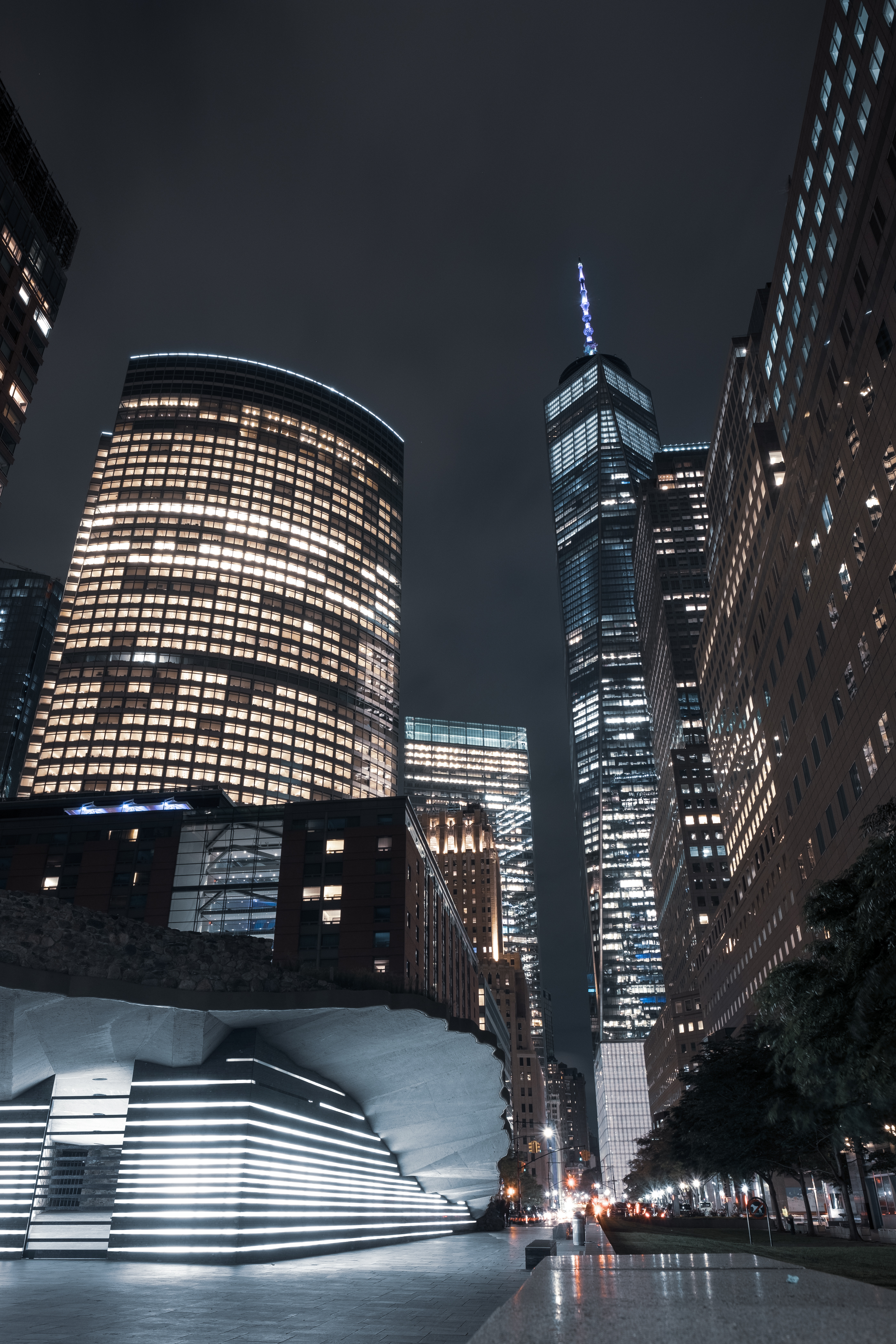 無料モバイル壁紙都市, 米国, ナイトシティ, 高 層 ビル, ニューヨーク州, 記念, 高層ビル, 夜の街, アーキテクチャ, ニューヨークをダウンロードします。