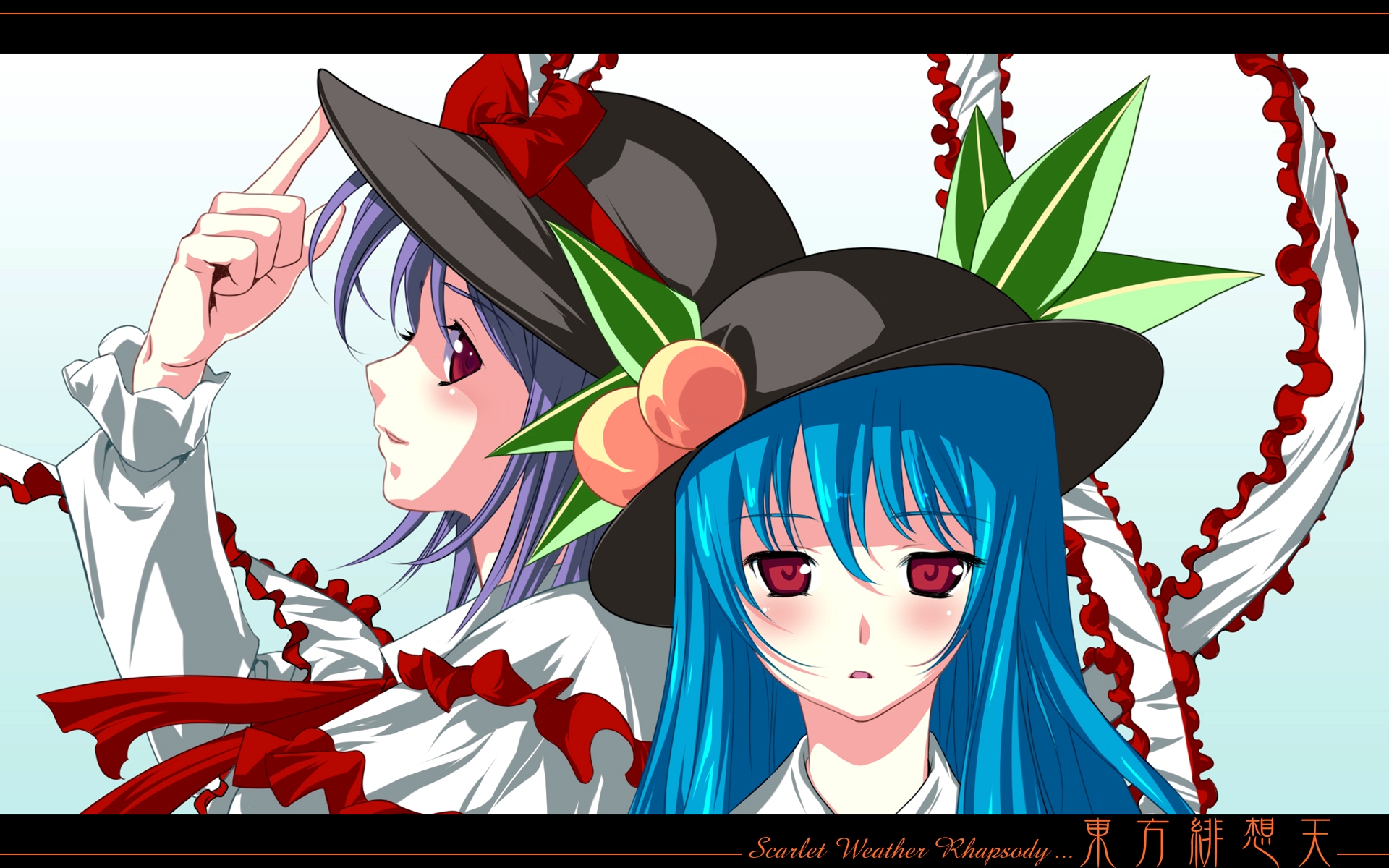 Free download wallpaper Anime, Touhou, Tenshi Hinanawi, Iku Nagae on your PC desktop