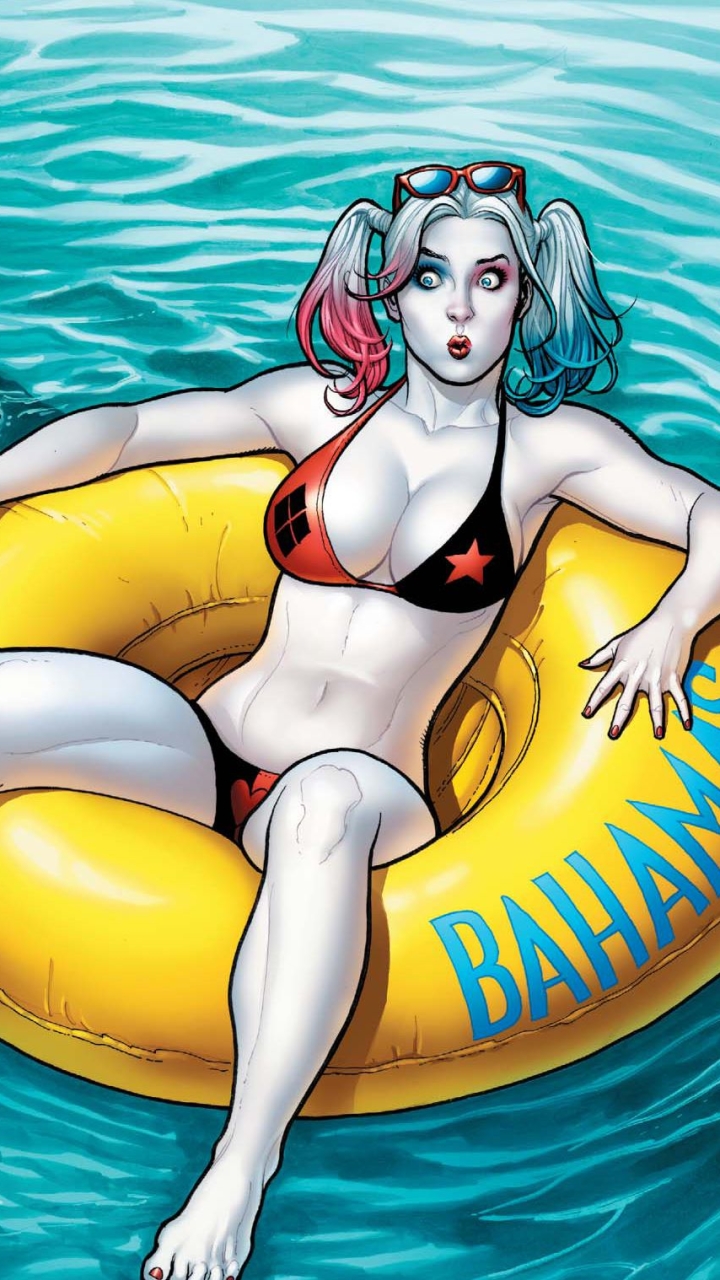 Descarga gratuita de fondo de pantalla para móvil de Historietas, Harley Quinn, Bikini, Dc Comics, Colas Gemelas.