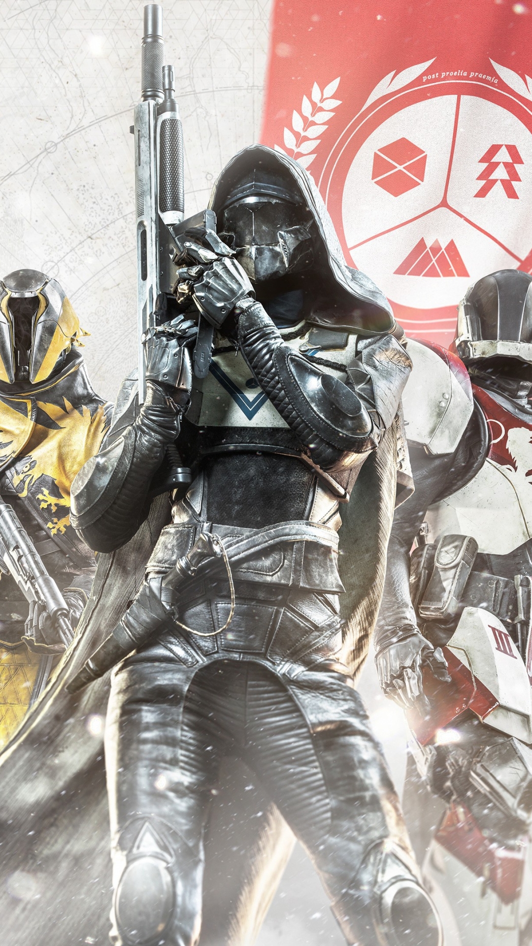 Handy-Wallpaper Waffe, Krieger, Futuristisch, Computerspiele, Bestimmung, Banner, Destiny 2 kostenlos herunterladen.