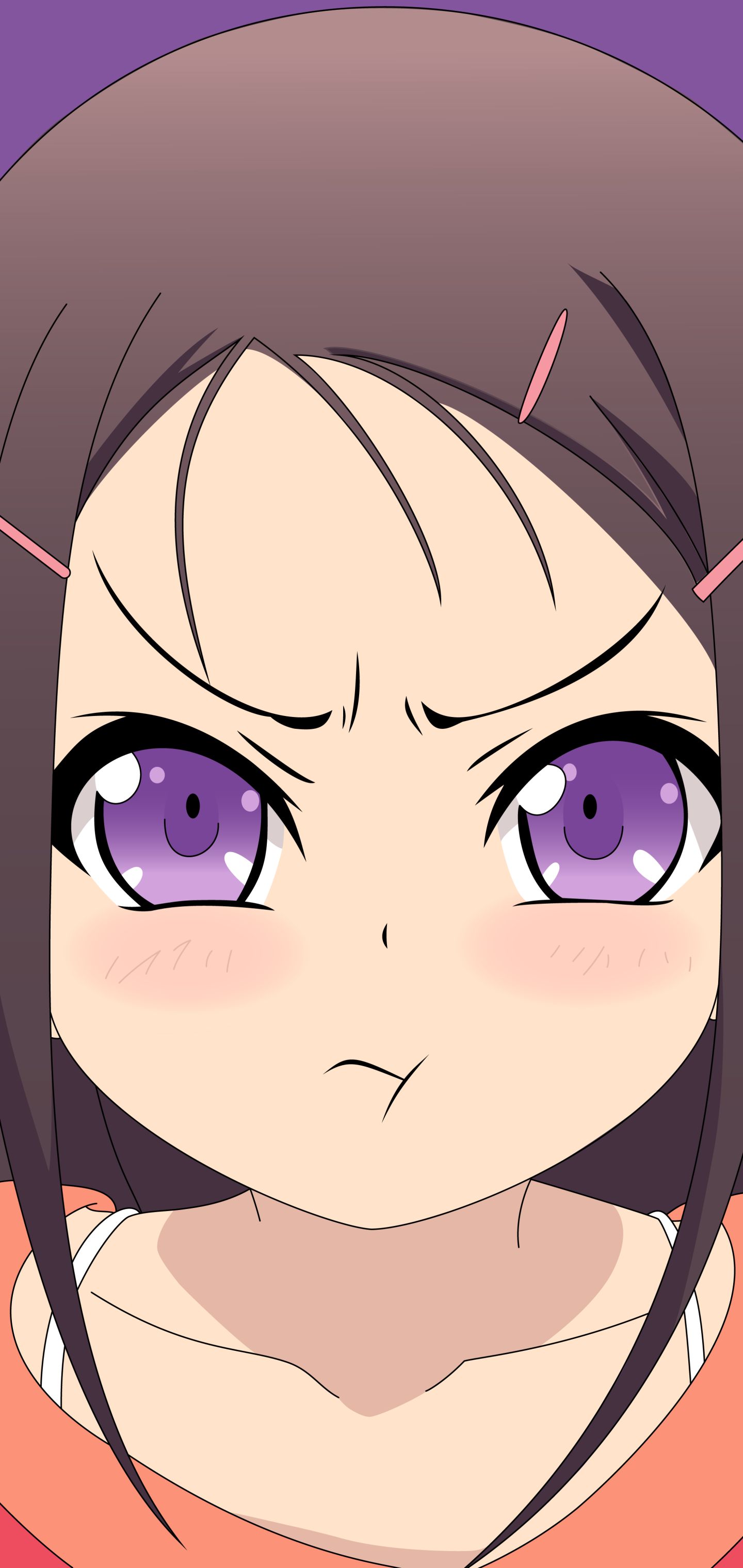 anime, charlotte, purple eyes, ayumi otosaka Full HD