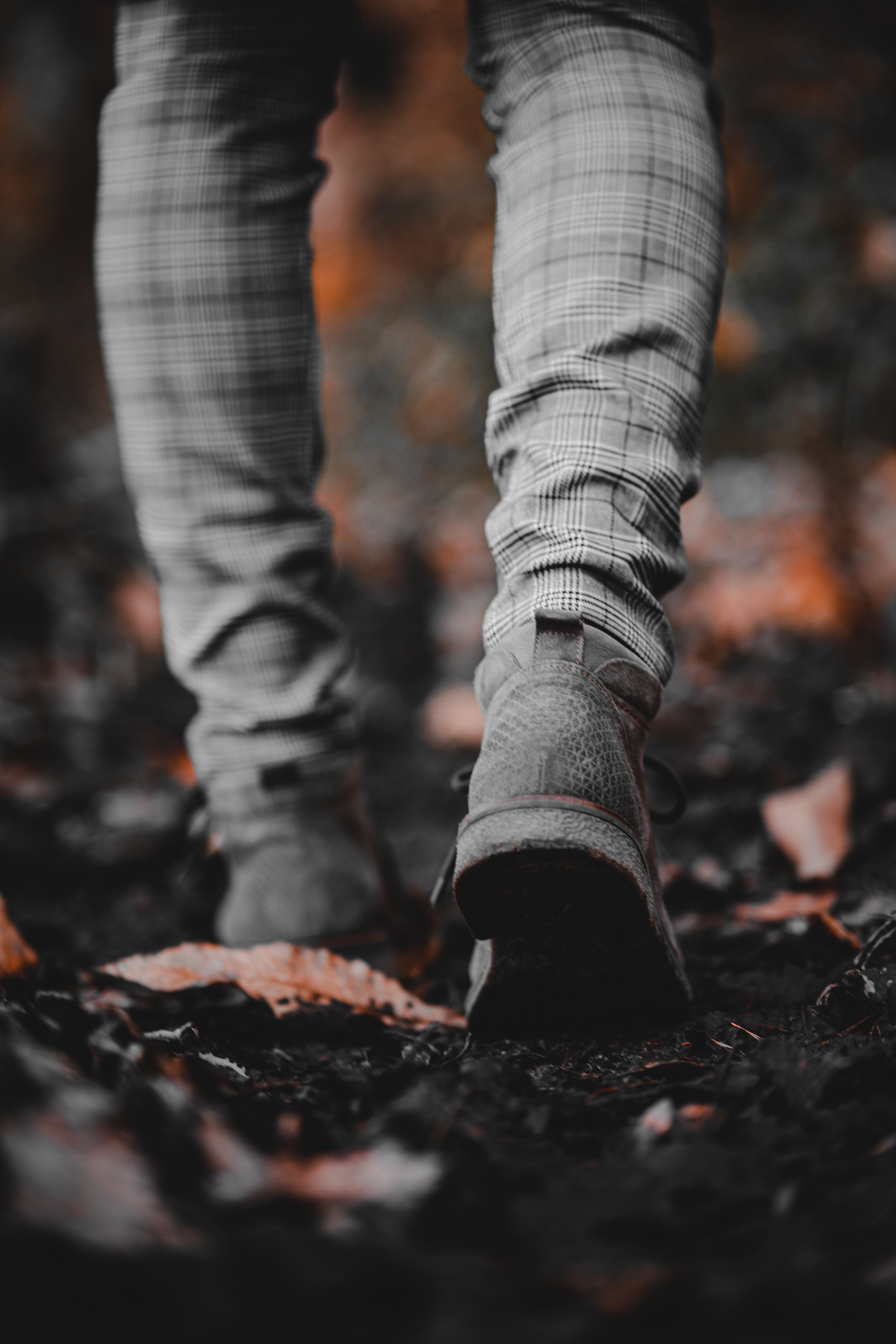 Download mobile wallpaper Miscellaneous, Miscellanea, Legs, Leaves, Sneakers for free.
