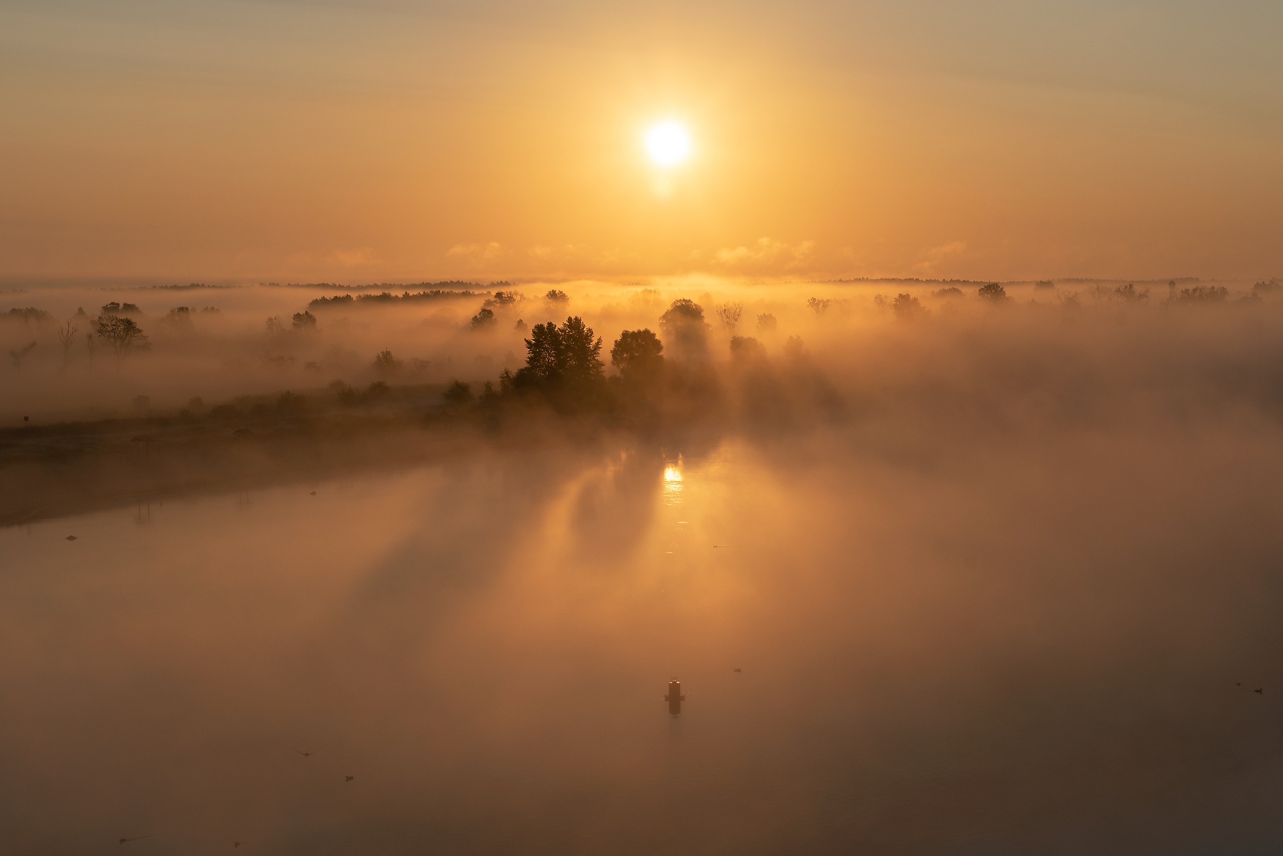 Free download wallpaper Nature, Horizon, Fog, Sunrise, Earth on your PC desktop