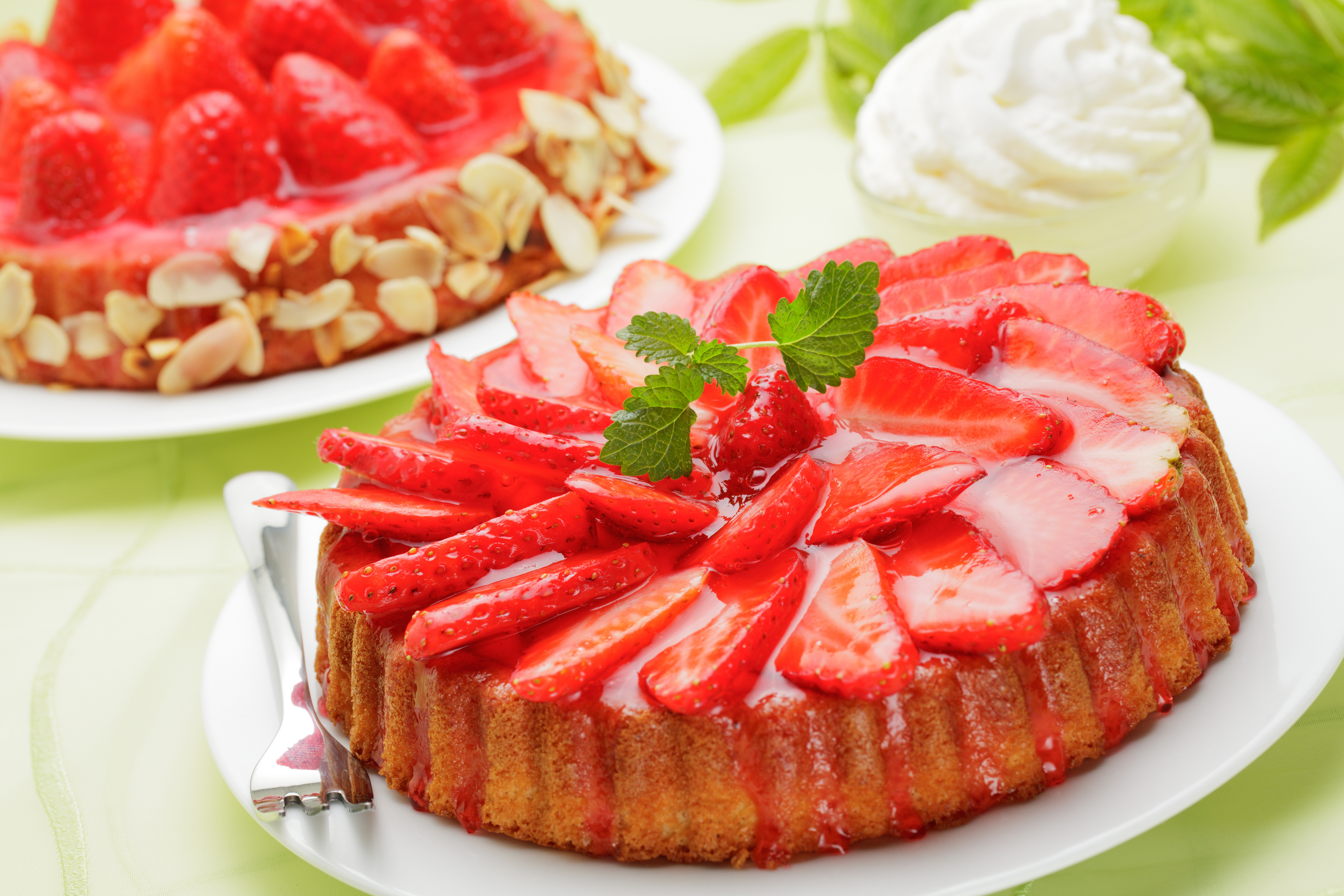 Handy-Wallpaper Erdbeere, Dessert, Kuchen, Frucht, Nahrungsmittel kostenlos herunterladen.