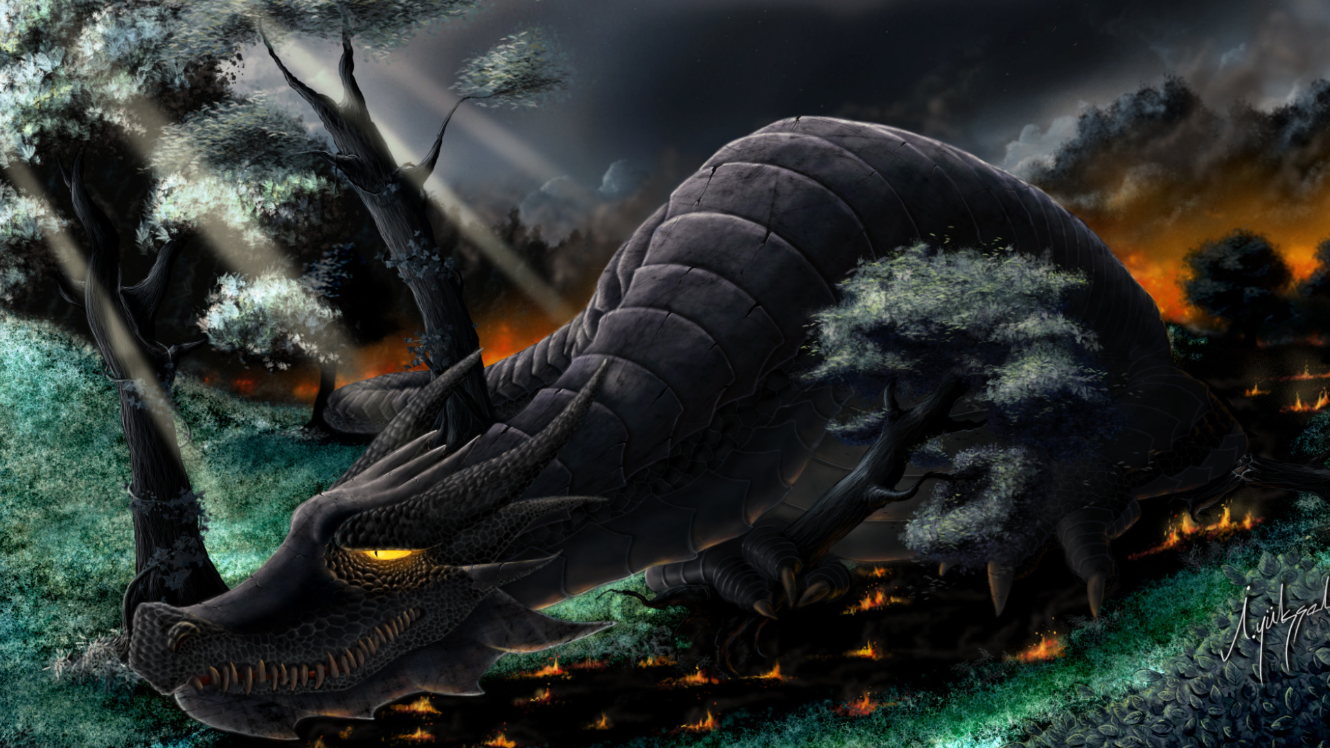 Free download wallpaper Fantasy, Dragon on your PC desktop