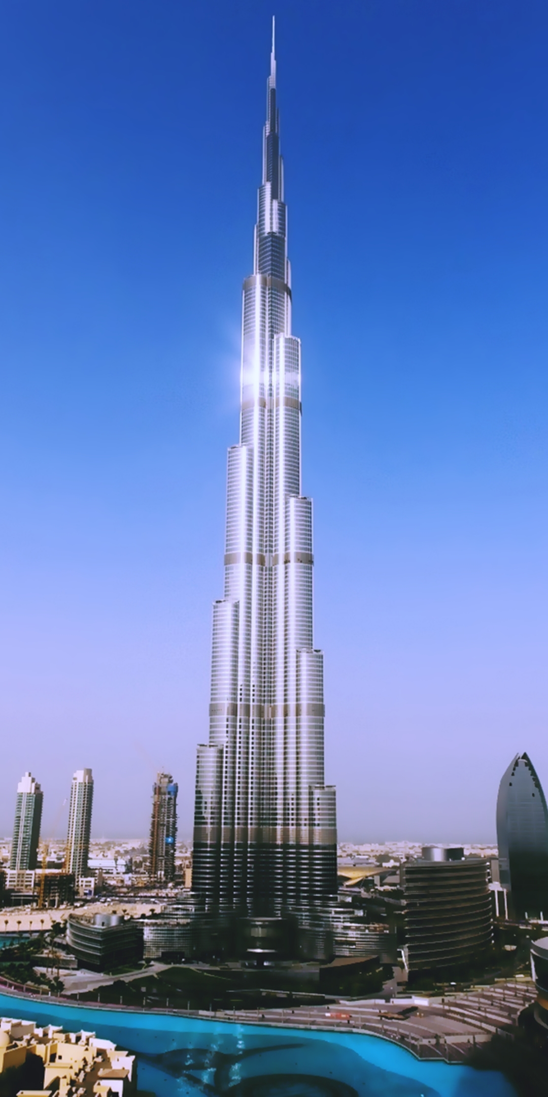 Handy-Wallpaper Städte, Stadt, Wolkenkratzer, Gebäude, Dubai, Burj Khalifa, Menschengemacht, Großstadt kostenlos herunterladen.