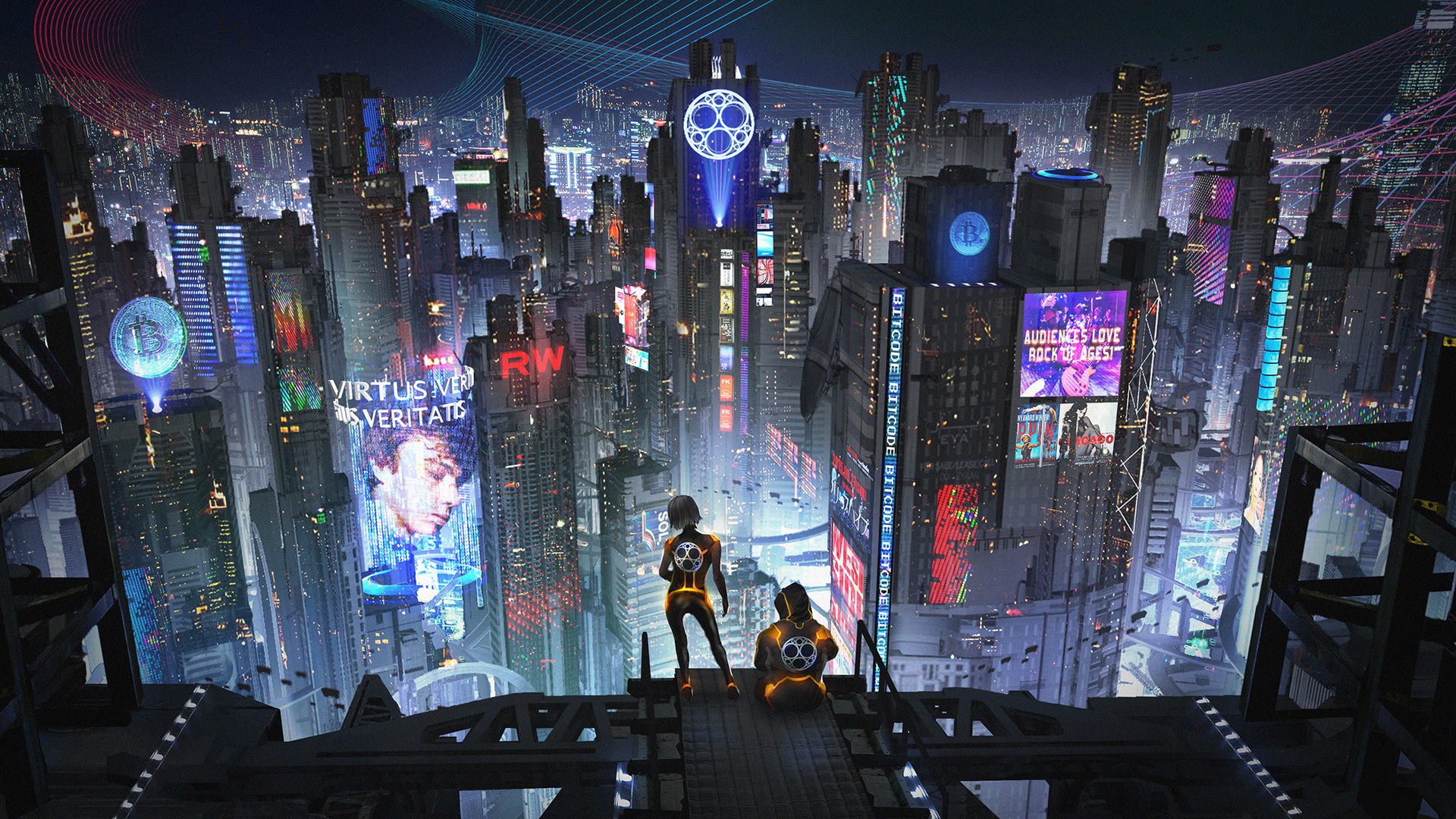 cyberpunk cityscape, sci fi, city