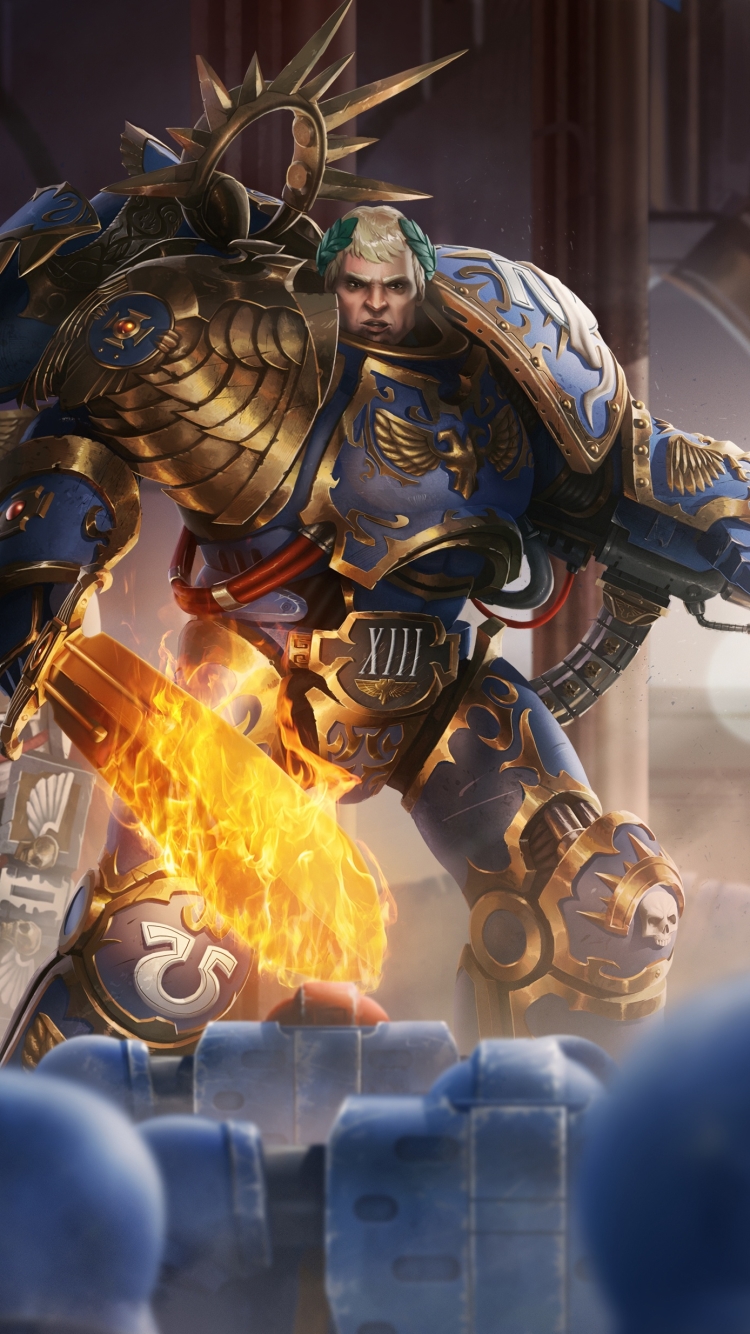 Download mobile wallpaper Warhammer, Warrior, Armor, Sword, Warhammer 40K, Video Game for free.