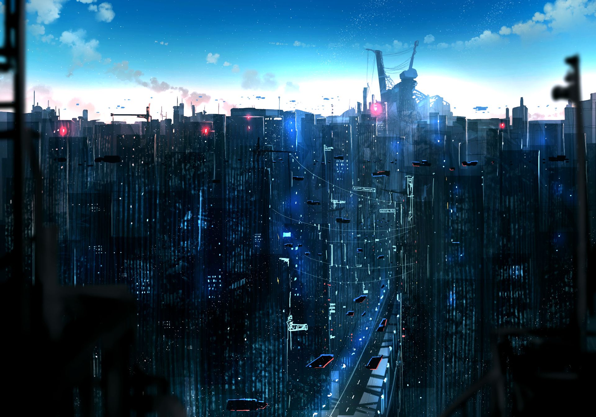 Download mobile wallpaper Anime, City, Building, Sci Fi, Original for free.