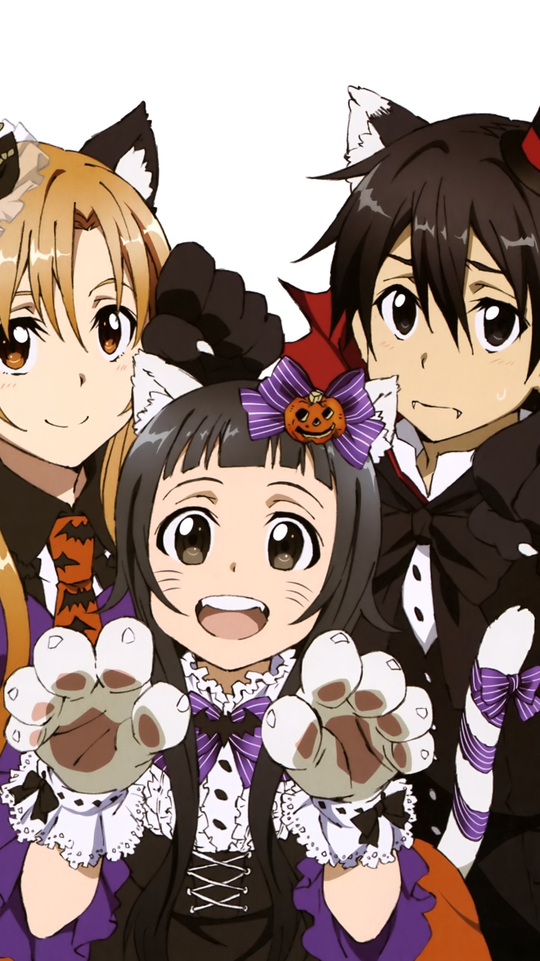 Download mobile wallpaper Anime, Sword Art Online, Asuna Yuuki, Kirito (Sword Art Online), Yui (Sword Art Online) for free.