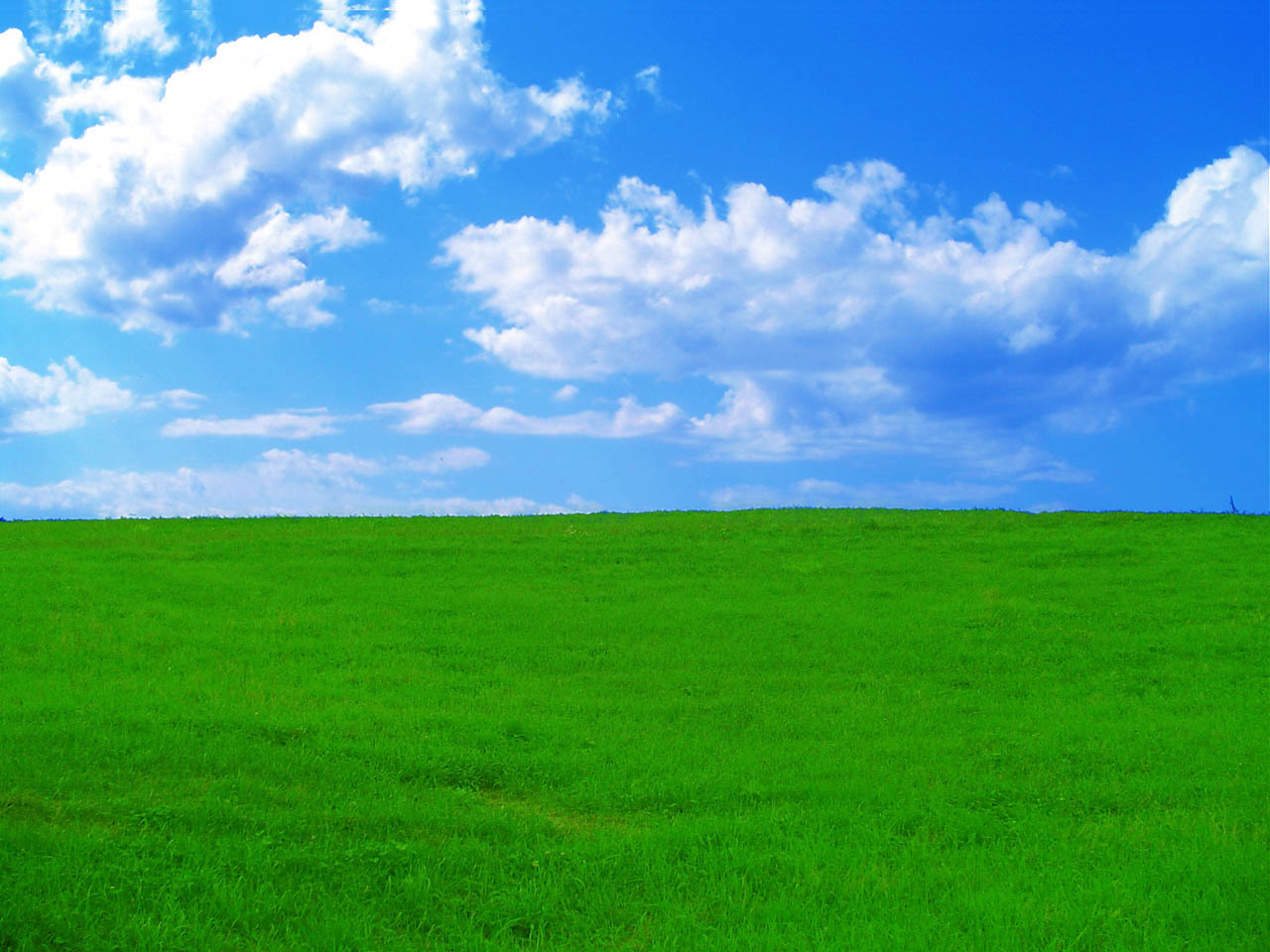 Handy-Wallpaper Clouds, Grass, Sky, Landschaft kostenlos herunterladen.