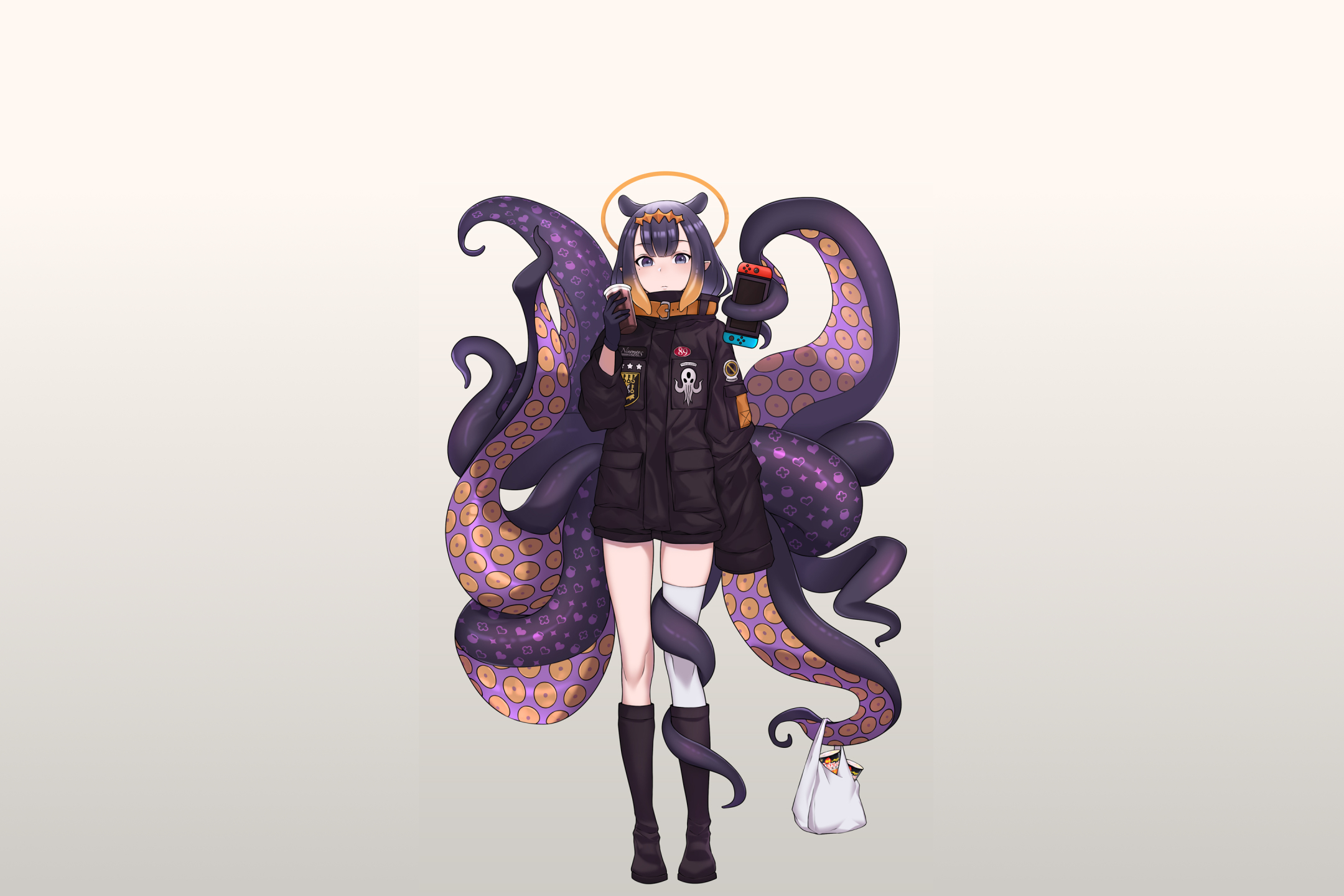 ninomae ina'nis, anime, virtual youtuber, hololive, tentacle