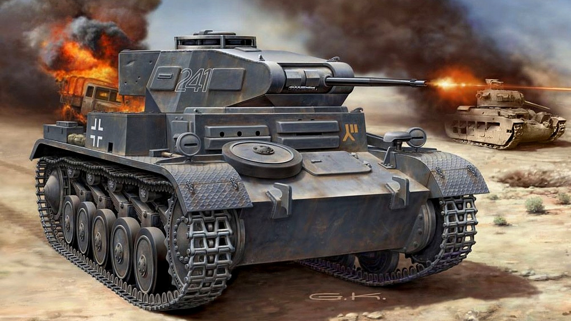 Популярні заставки і фони Panzer Ii на комп'ютер