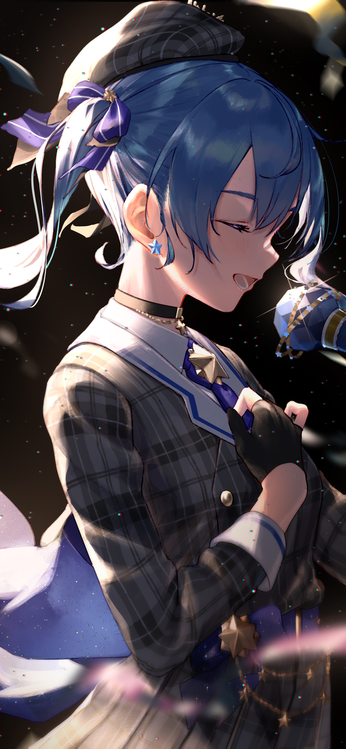 Download mobile wallpaper Anime, Blue Hair, Virtual Youtuber, Hololive, Hoshimachi Suisei for free.