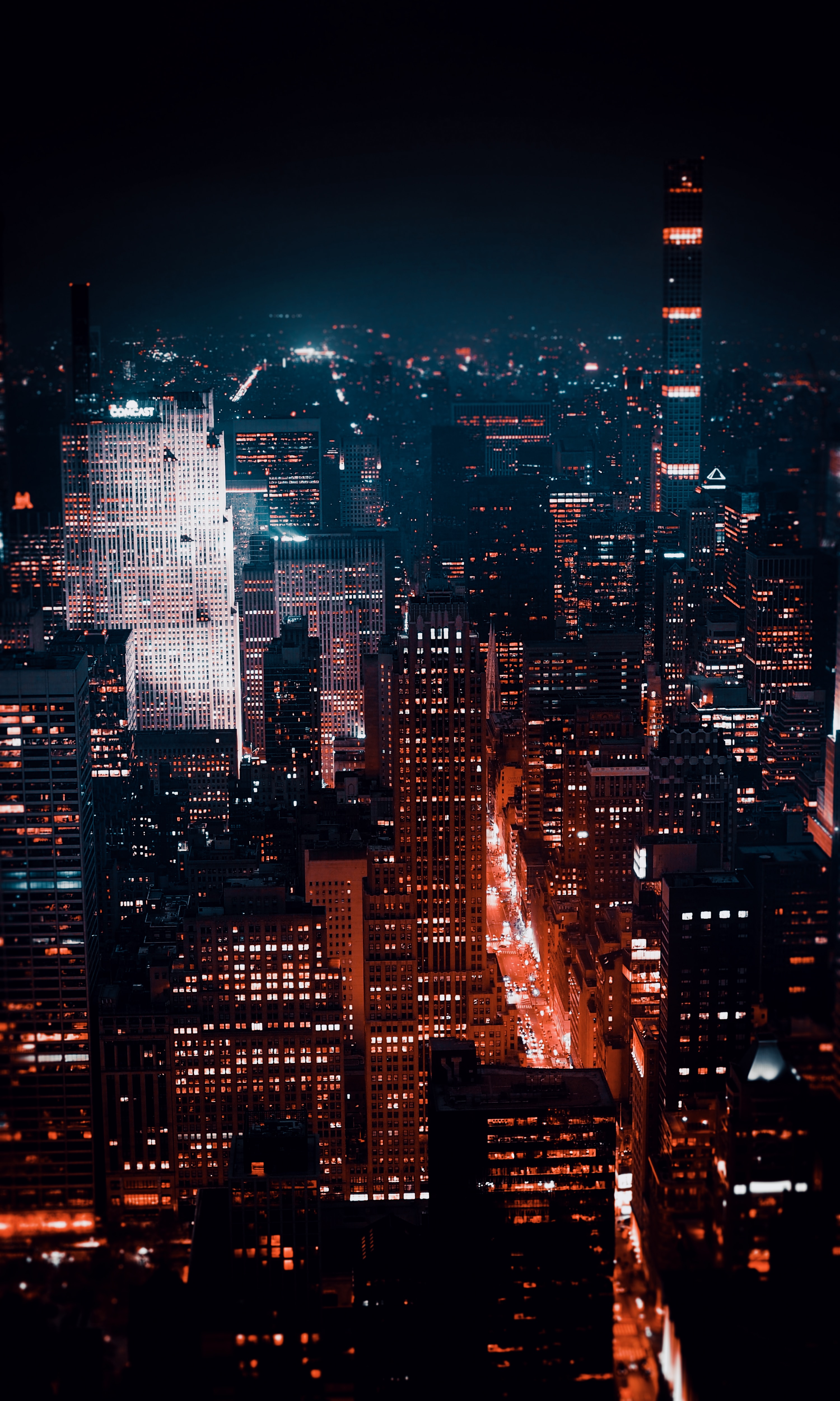 PCデスクトップに都市, アーキテクチャ, 米国, 上から見る, ナイトシティ, ニューヨーク州, 建物, 夜の街, ニューヨーク画像を無料でダウンロード