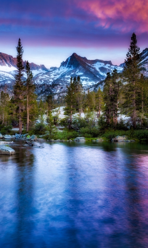 Descarga gratuita de fondo de pantalla para móvil de Paisaje, Nieve, Montaña, Lago, Árbol, Nube, Tierra/naturaleza.