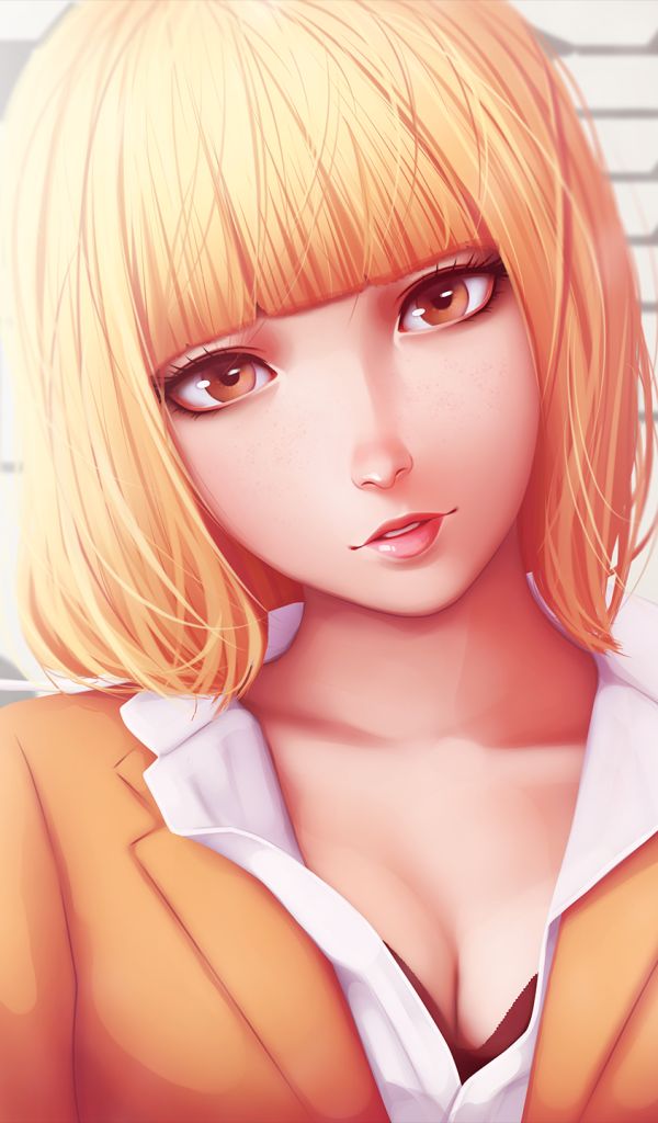 Download mobile wallpaper Anime, Blonde, Face, Hana Midorikawa, Prison School for free.