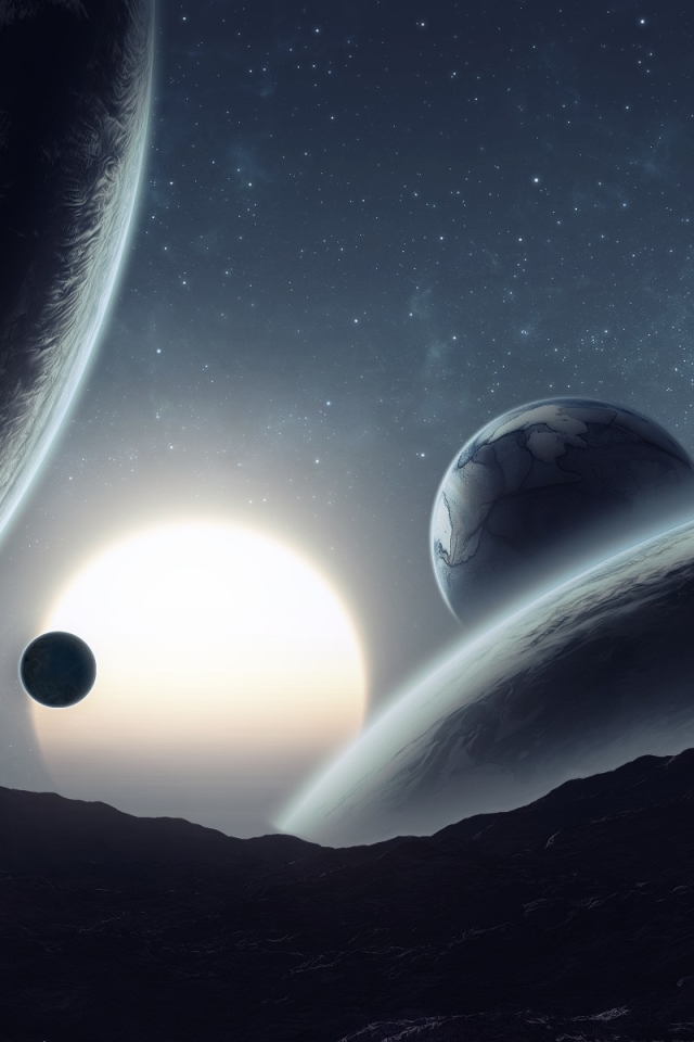 Handy-Wallpaper Landschaft, Science Fiction kostenlos herunterladen.