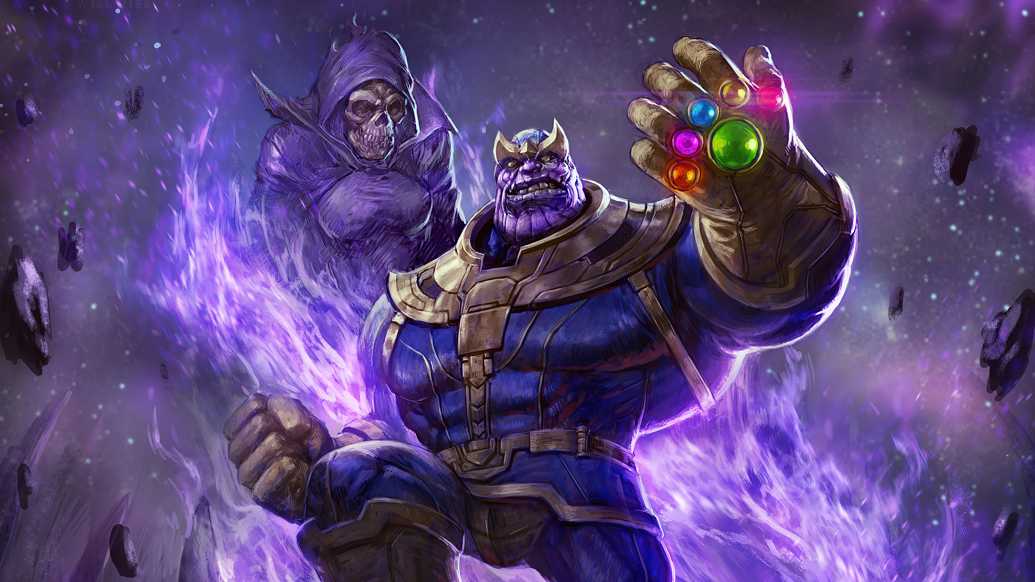 Descarga gratuita de fondo de pantalla para móvil de Historietas, Thanos, Guantelete Infinito.