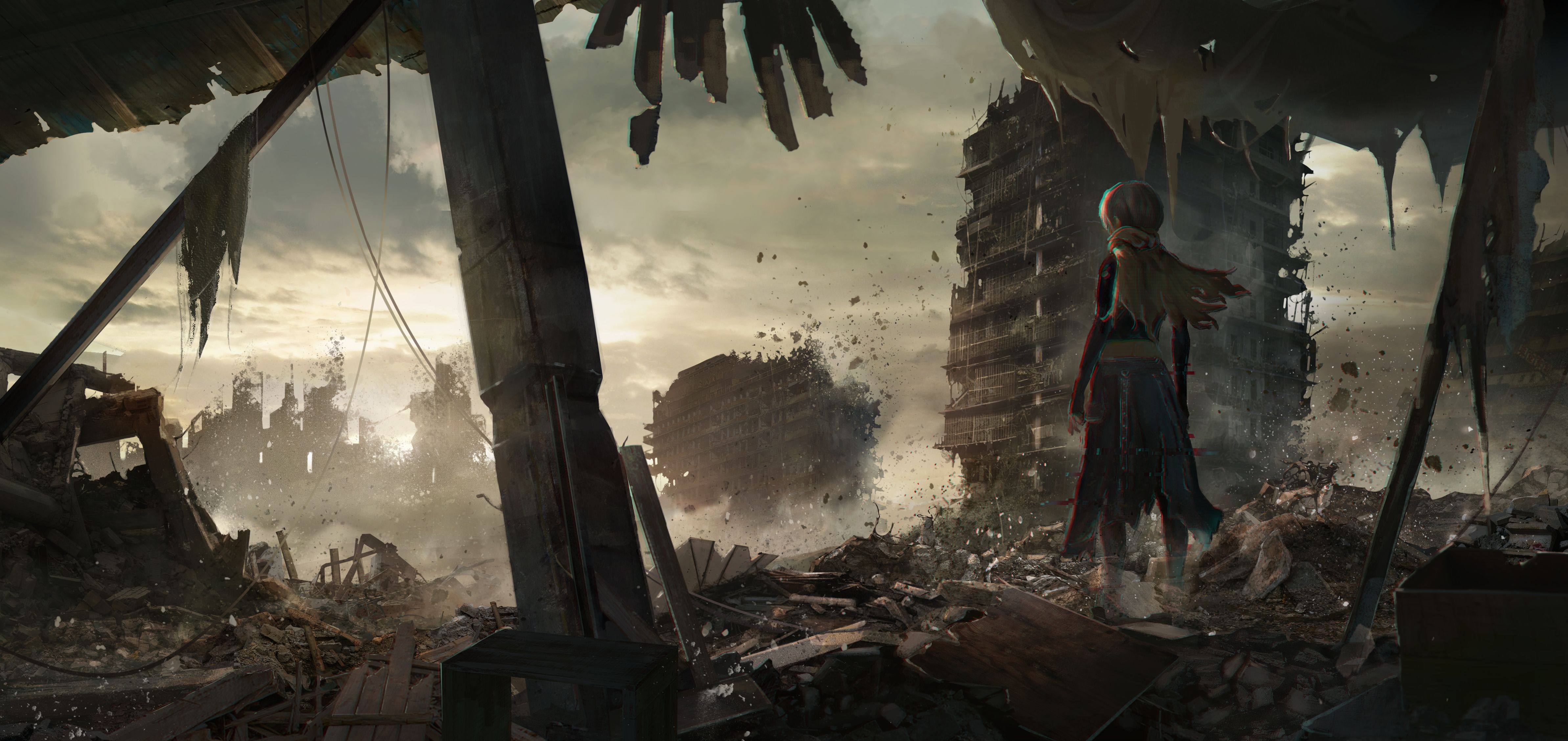 Free download wallpaper Anime, Post Apocalyptic on your PC desktop