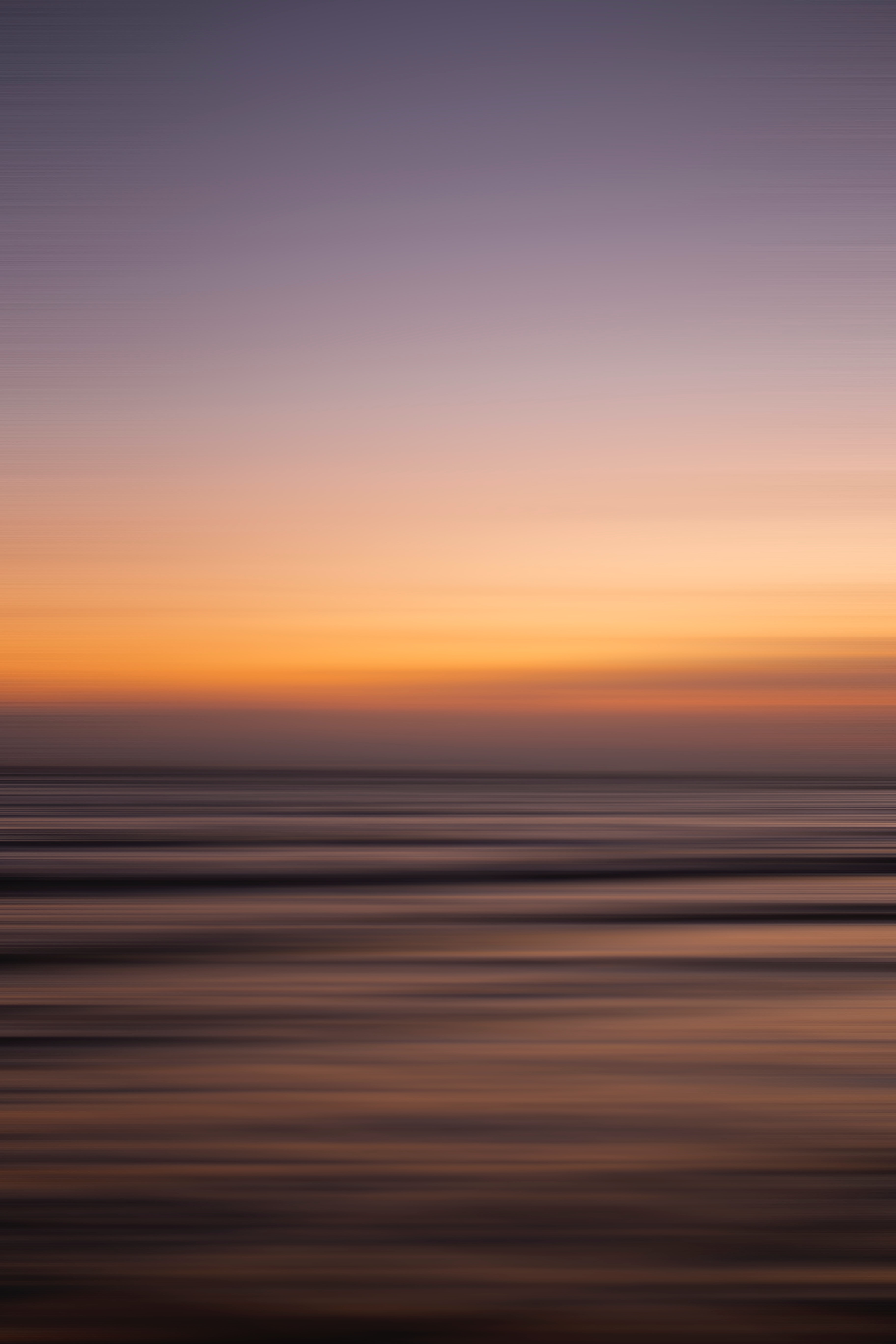 streaks, blur, sunset, abstract, horizon, stripes