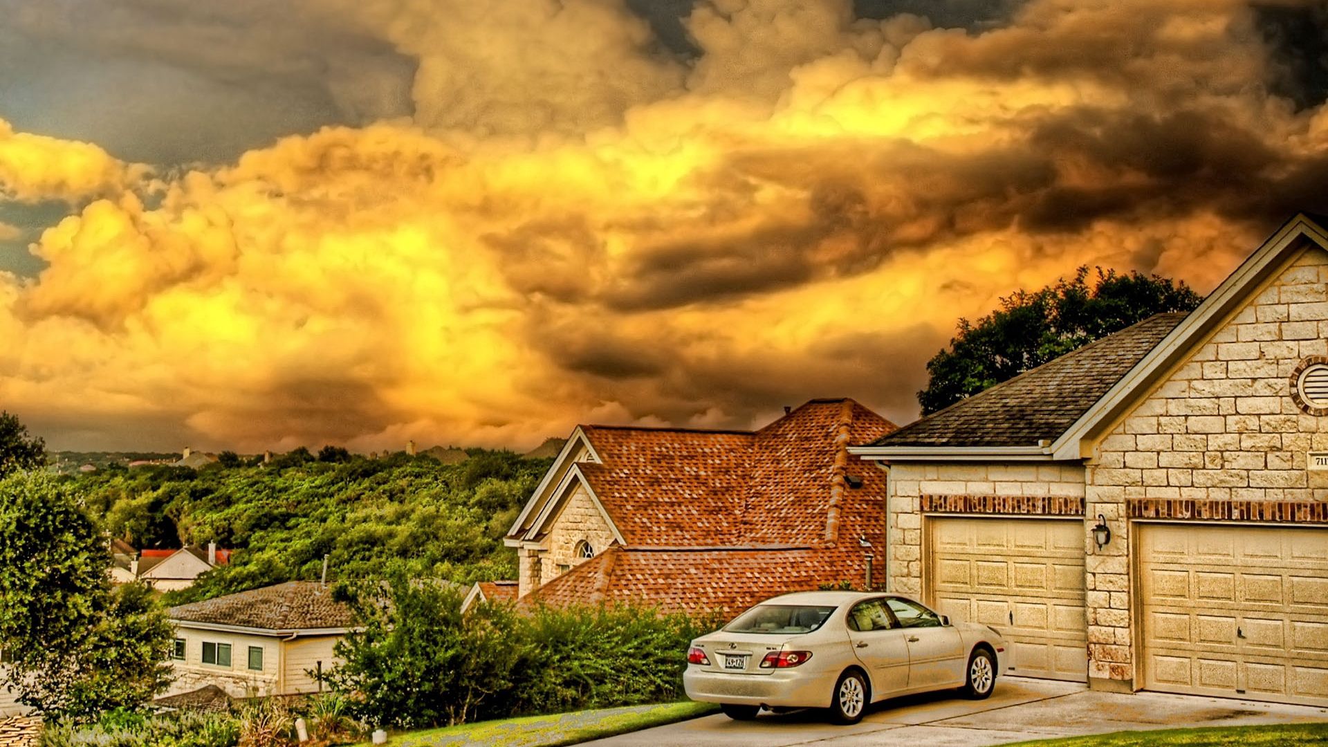 cities, building, car, hdr, garage