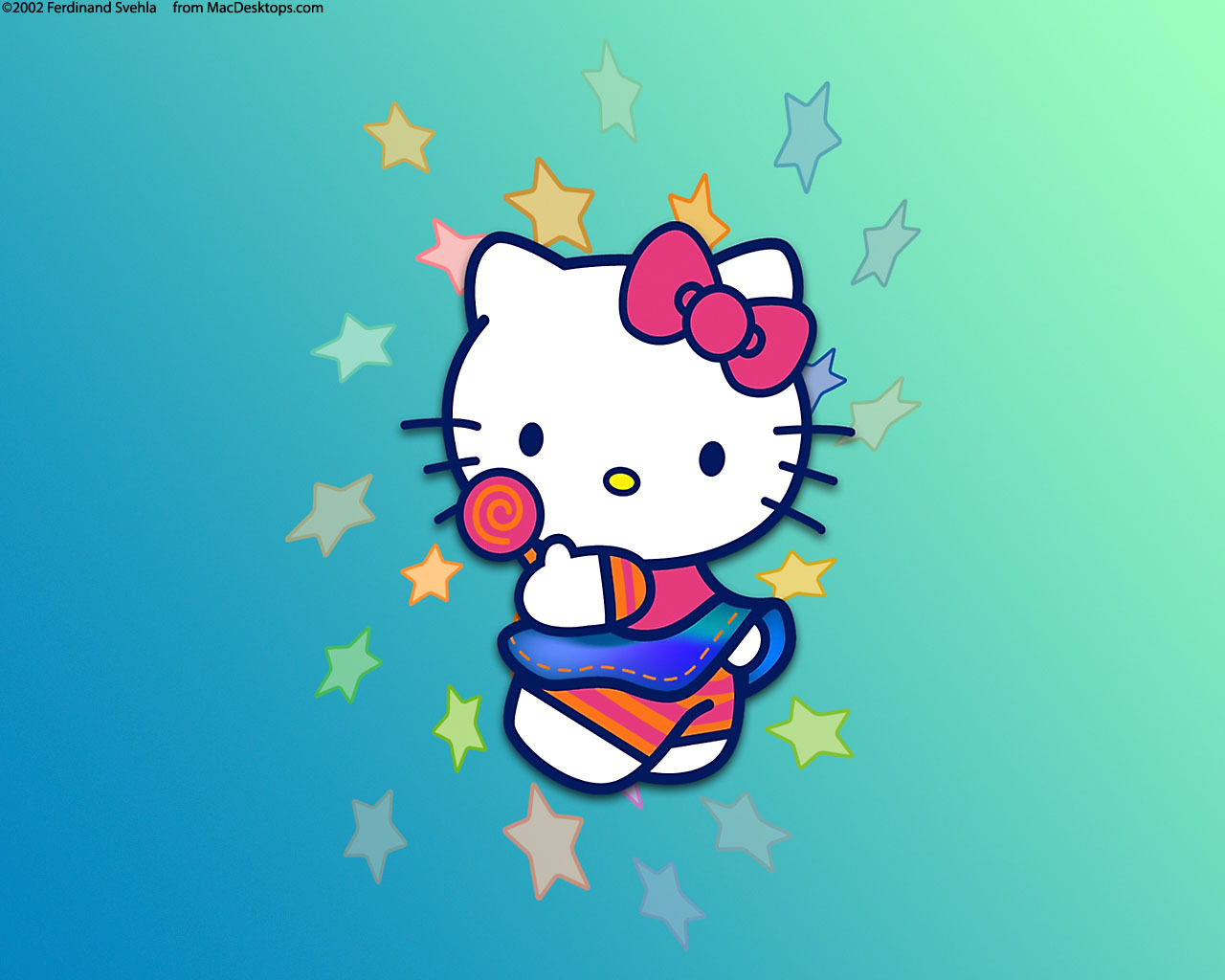 hello kitty, pictures, turquoise HD wallpaper