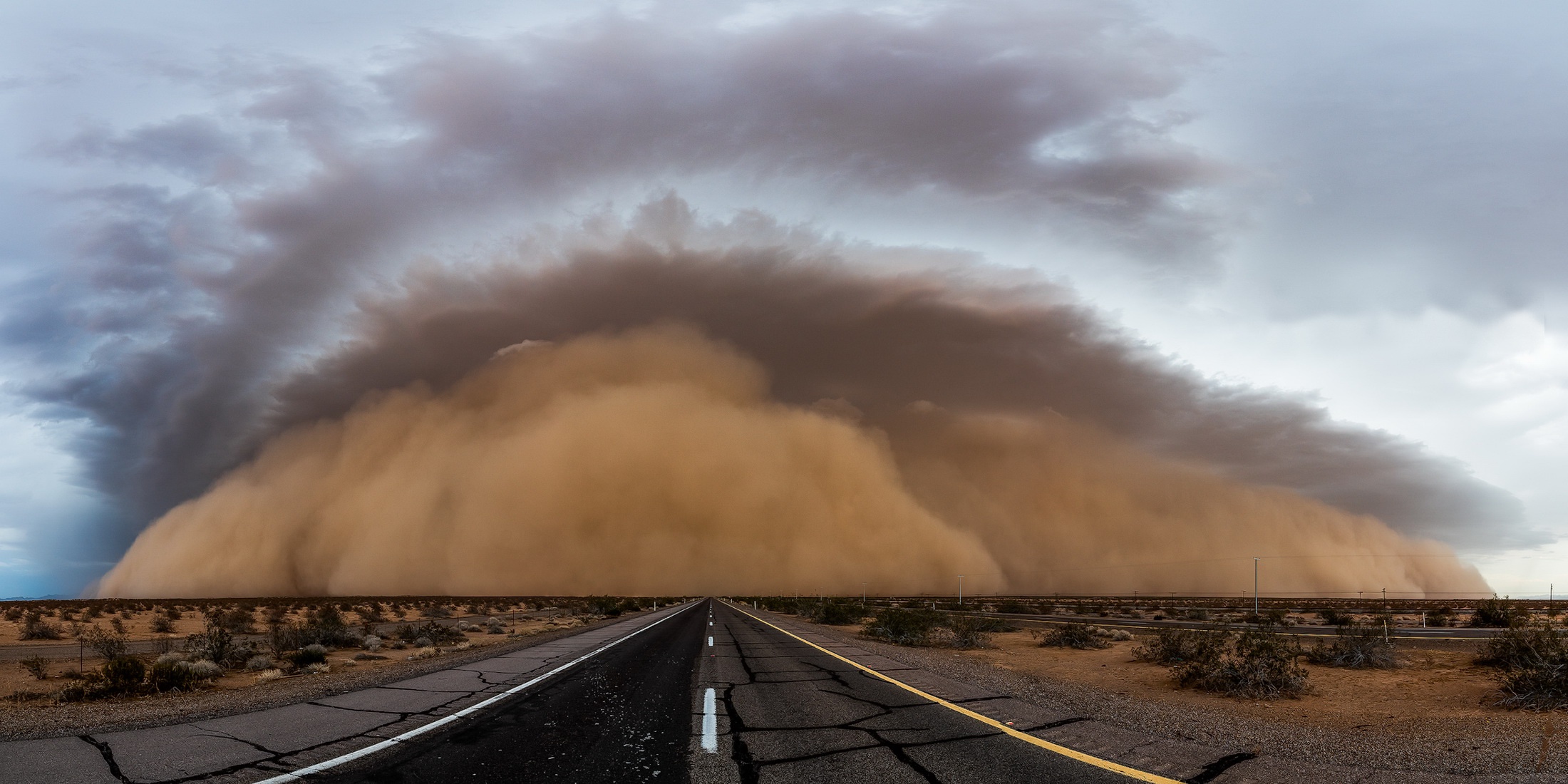 Free download wallpaper Sky, Road, Earth, Storm on your PC desktop